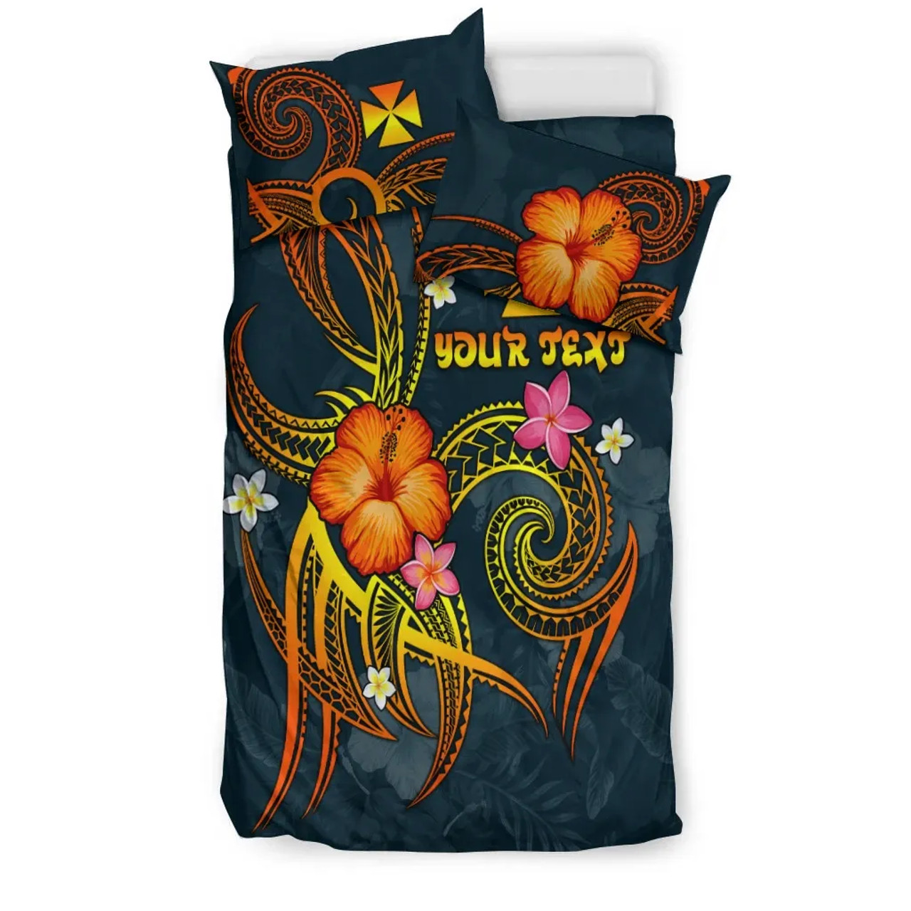 Federated States Of Micronesia Polynesian Personalised Bedding Set - Hibiscus And Banana Leaves4