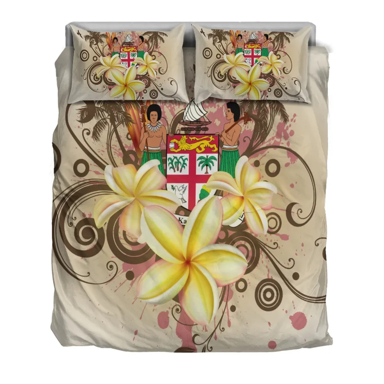 Wallis And Futuna Bedding Set - Polynesian Girls With Shark 5