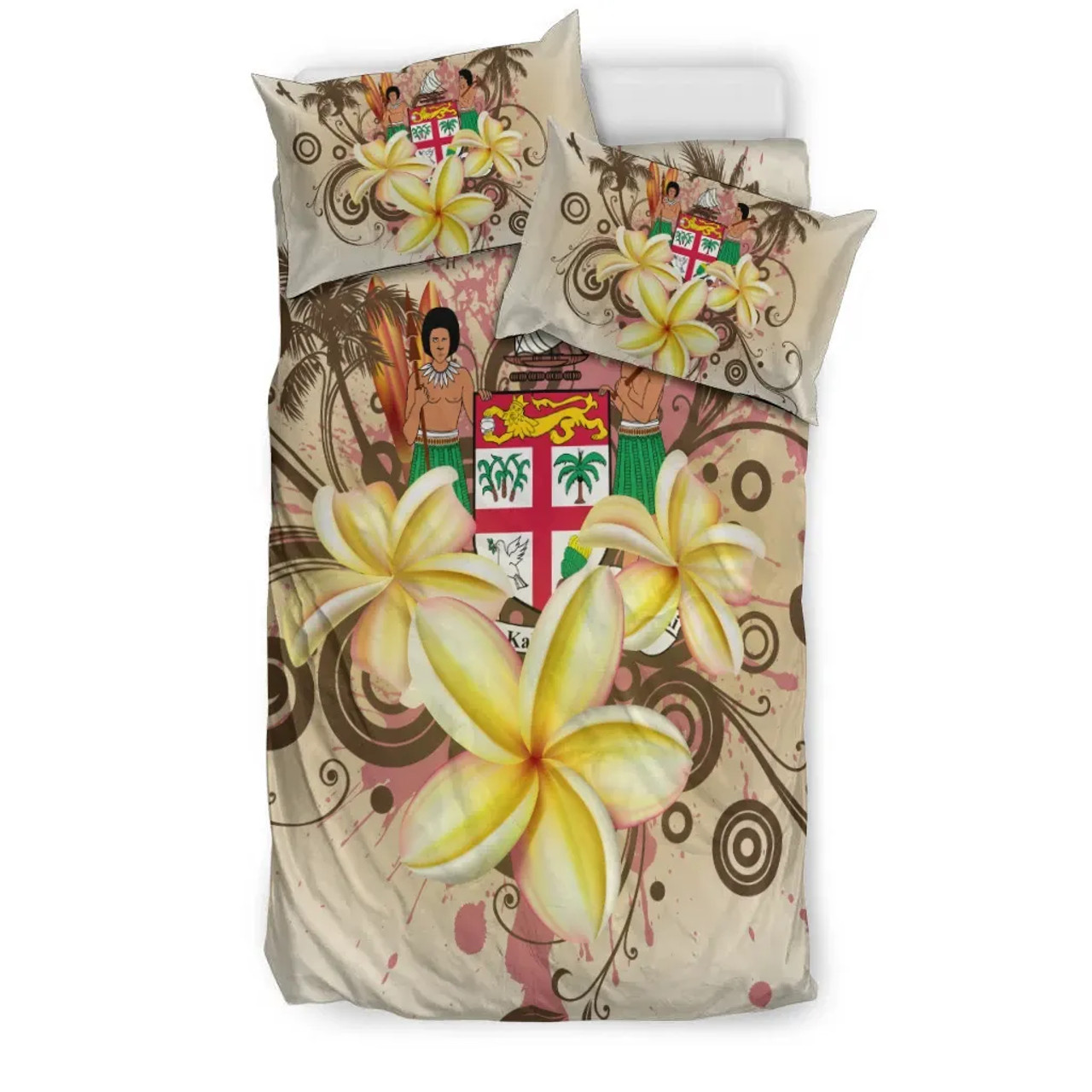 Wallis And Futuna Bedding Set - Polynesian Girls With Shark 6