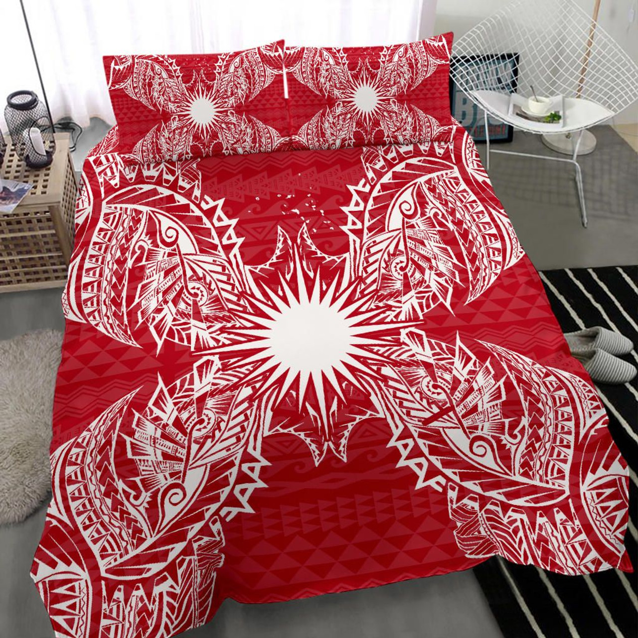 Polynesian Duvet Cover Set - Tahiti Bedding Set Green 6