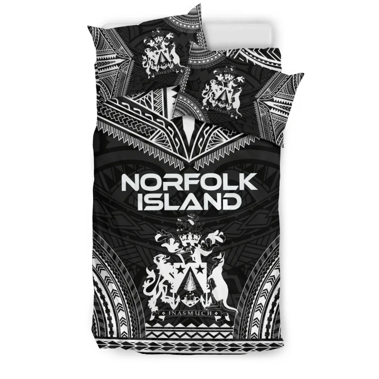 Norfolk Island Polynesian Chief Duvet Cover Set - Black Version 2