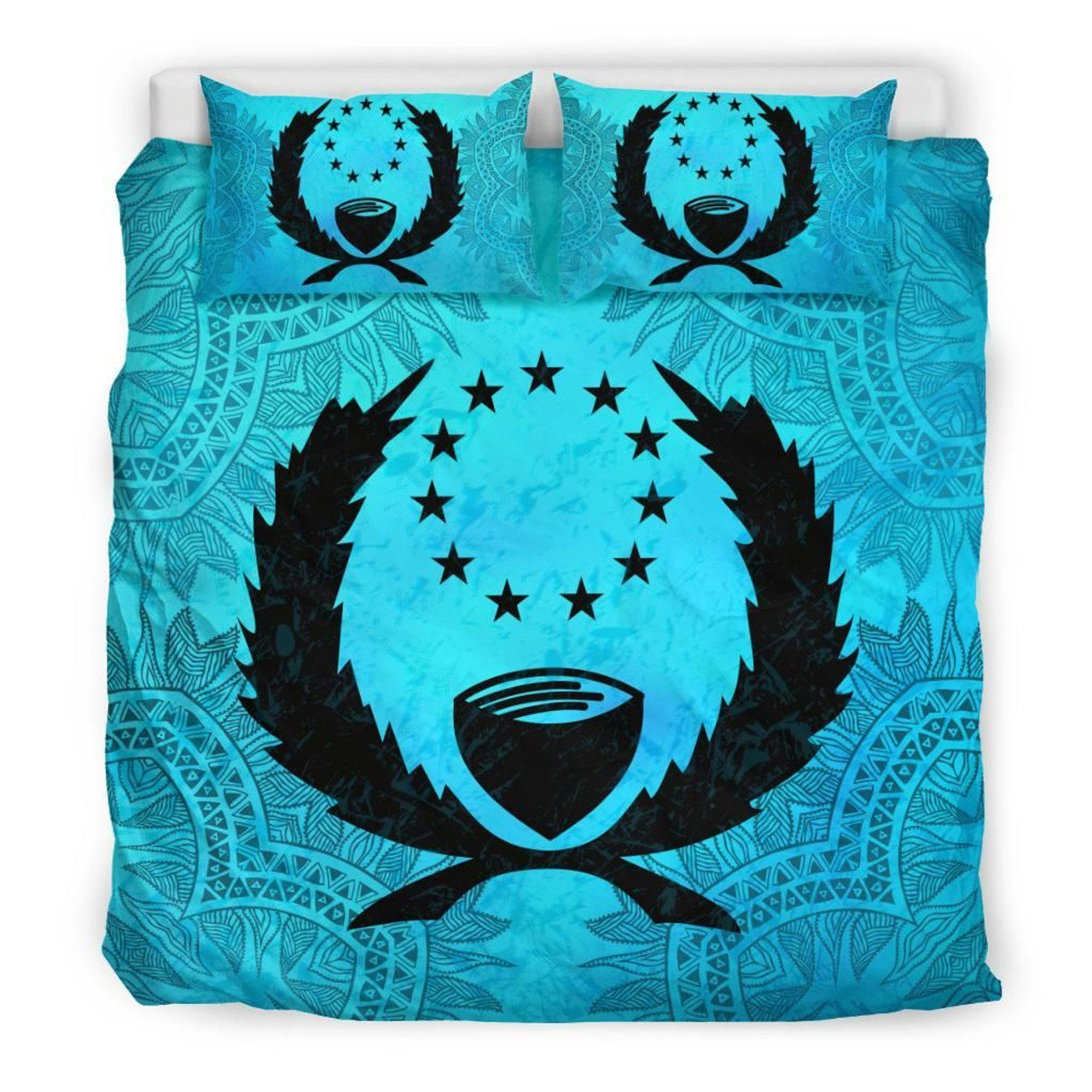 Pohnpei Duvet Cover Set - Pohnpei Flag Turquoise 1