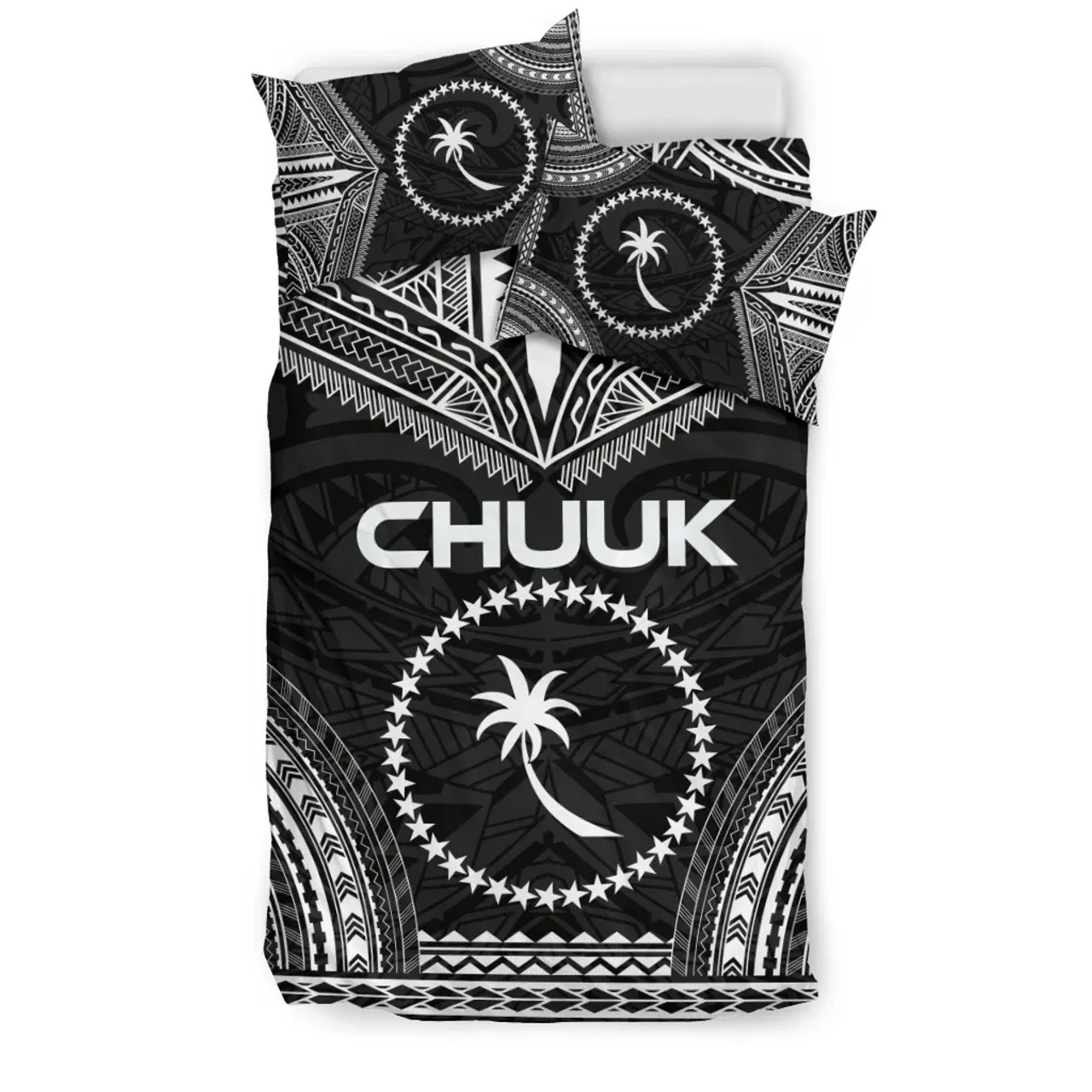 Chuuk Polynesian Chief Duvet Cover Set - Black Version 2