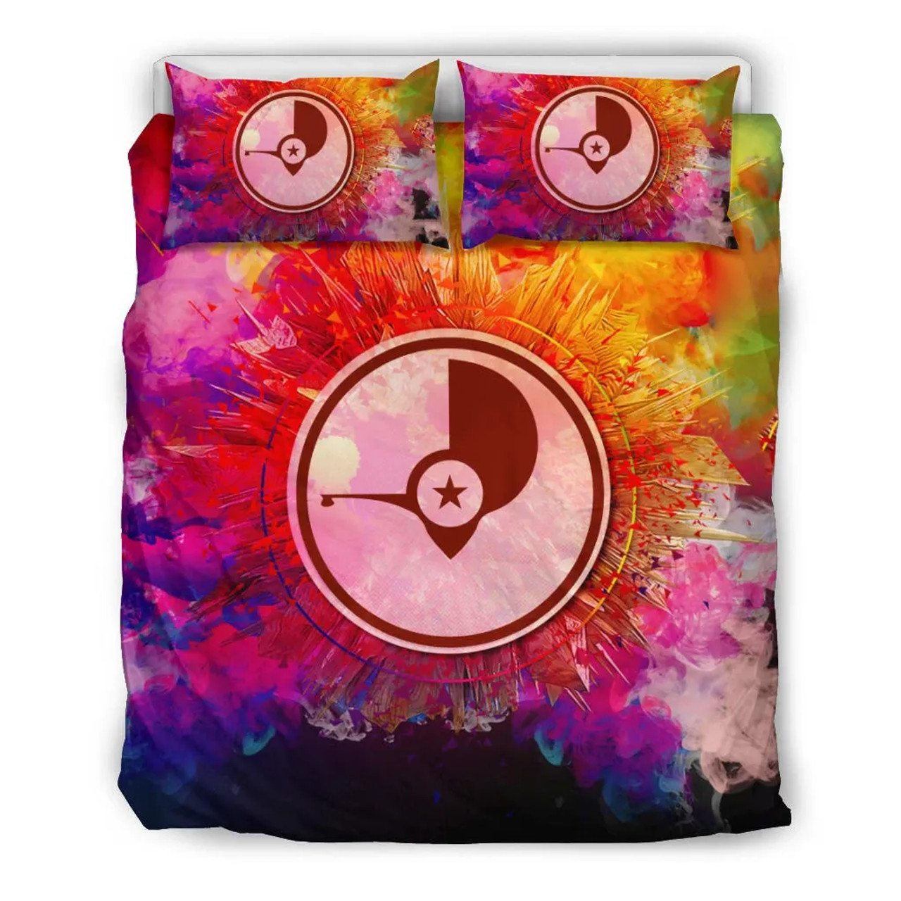 Polynesian Bedding Set Yap Duvet Cover Set Bright Style 2