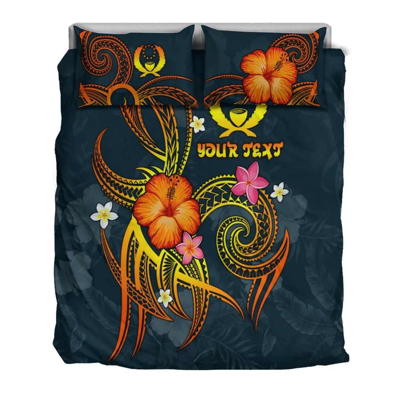 Pohnpei Polynesian Personalised Bedding Set - Legend Of Pohnpei (Blue) 3