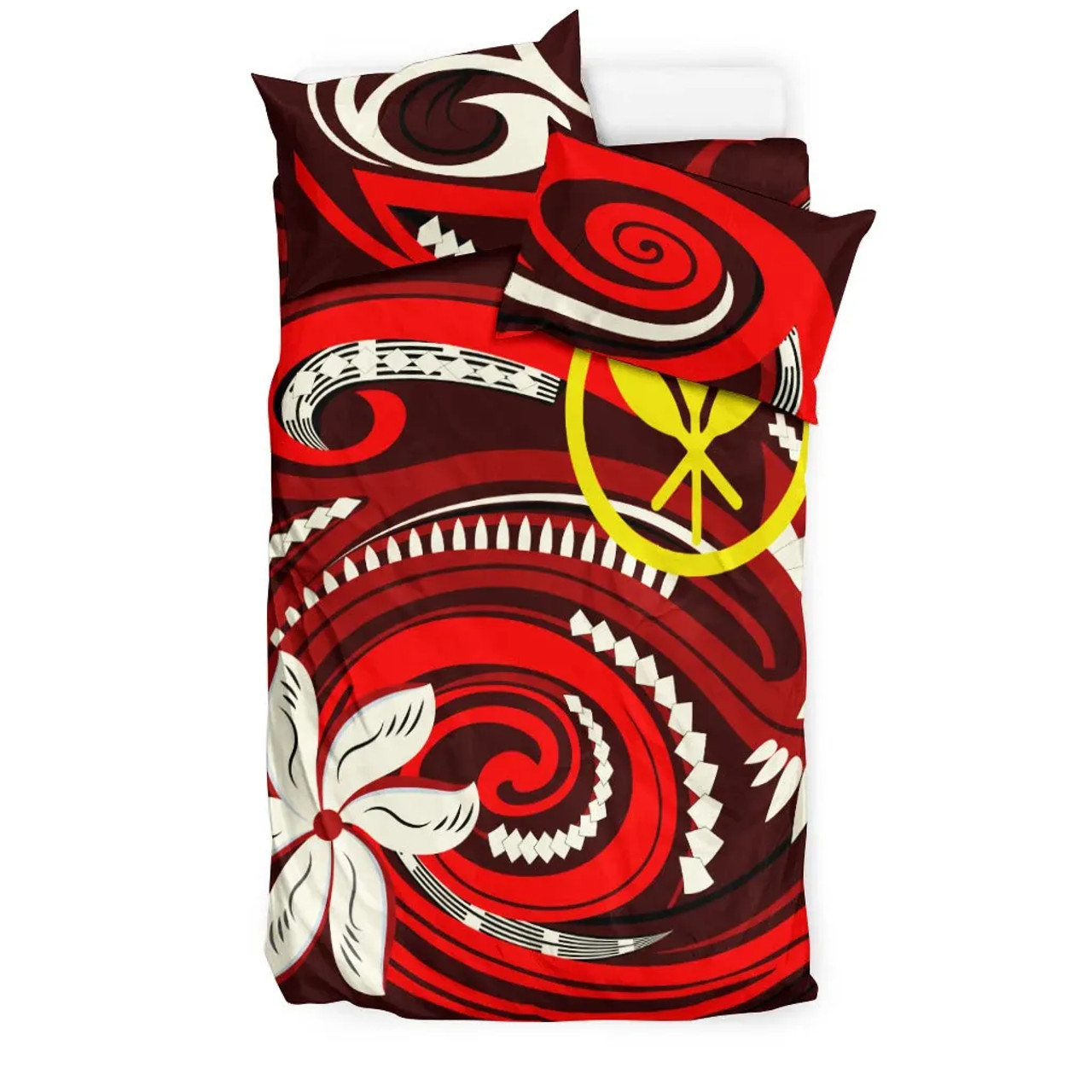 Hawaii Bedding Set - Vortex Style Red Color 2