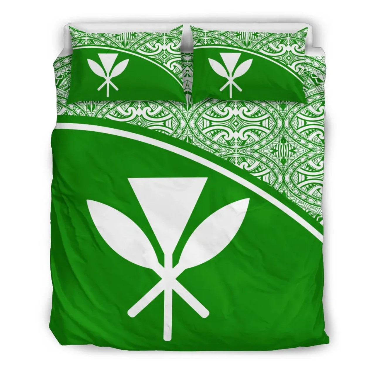 Hawaii Duvet Cover Set - Green Curve Style 2