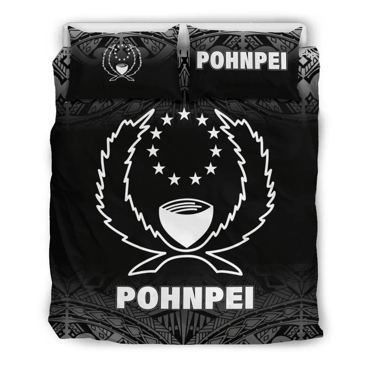 Pohnpei Duvet Cover Set - Black Fog Style 2