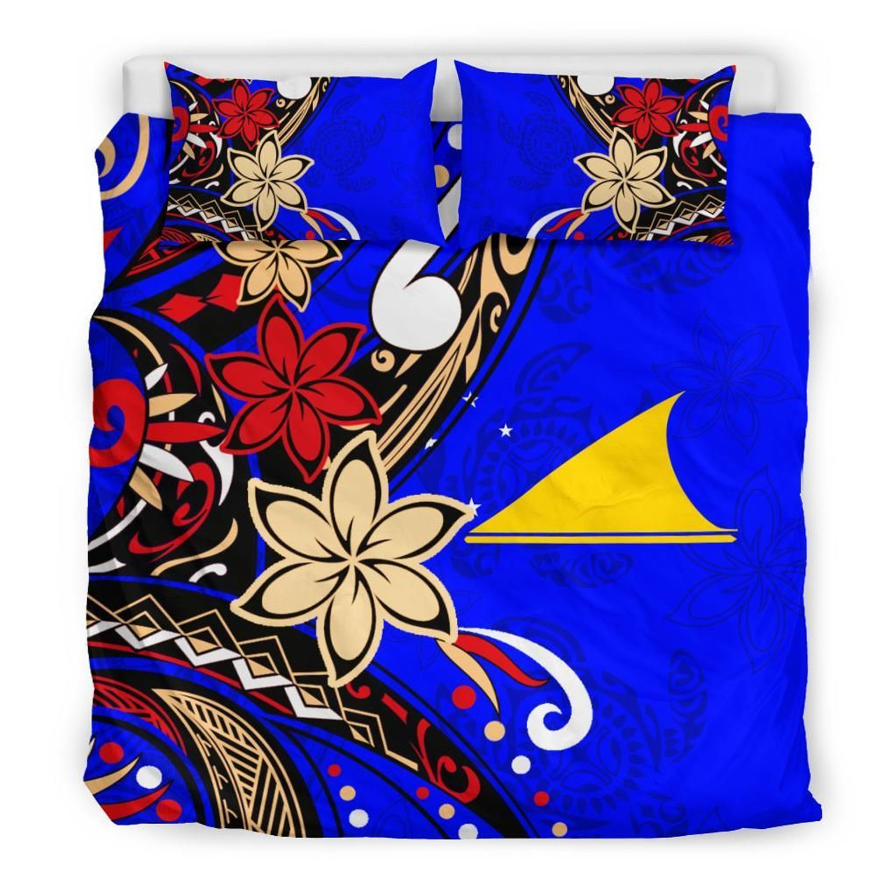 Niue Bedding Set - Tribal Flower With Special Turtles Purple Color4