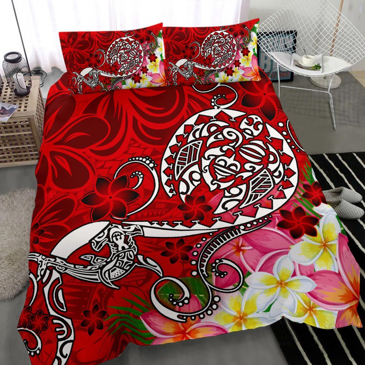 Polynesian Bedding Set - American Samoa Duvet Cover Set Under Sea 6