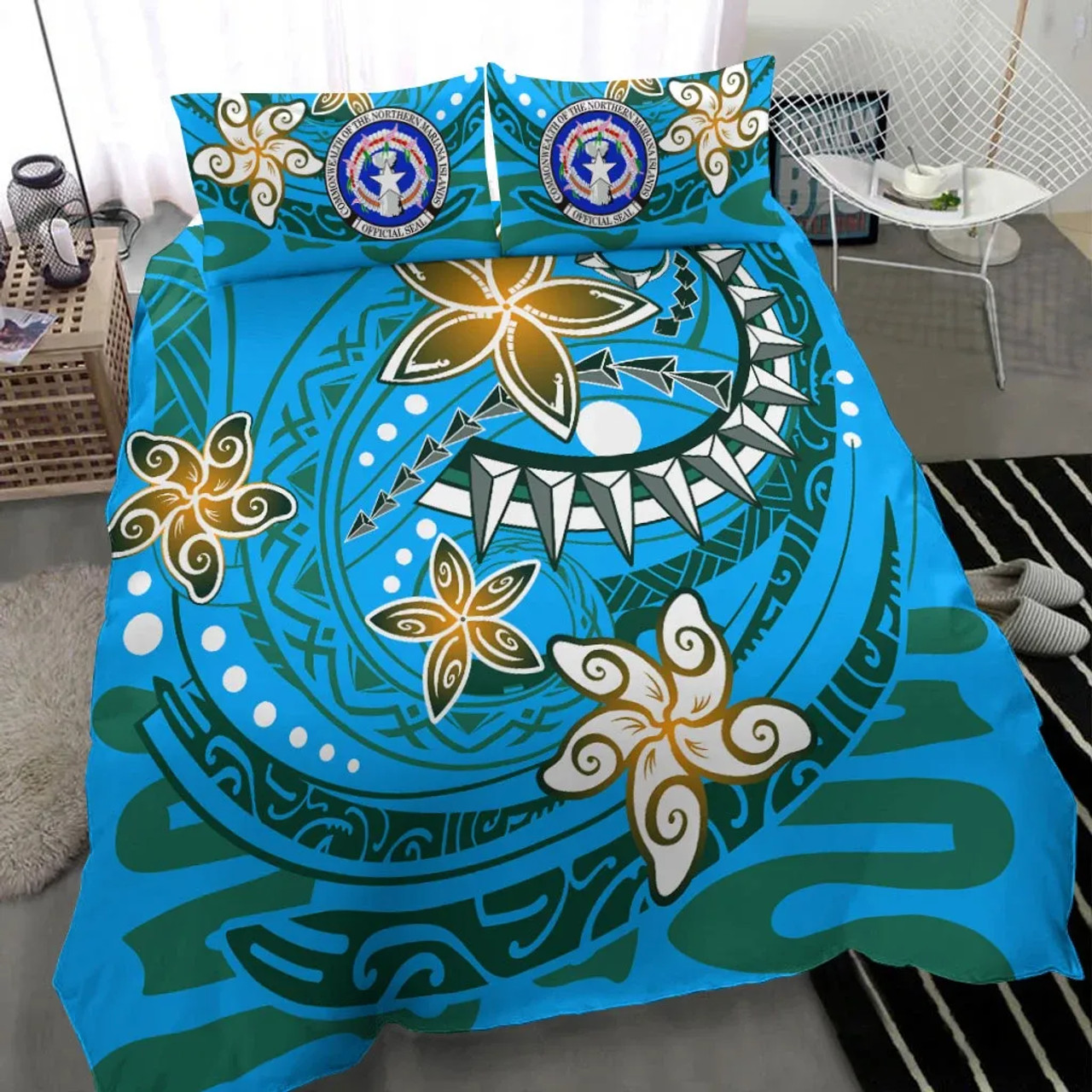 Polynesian Bedding Set - Tribal Fabric Patchwork Style 6