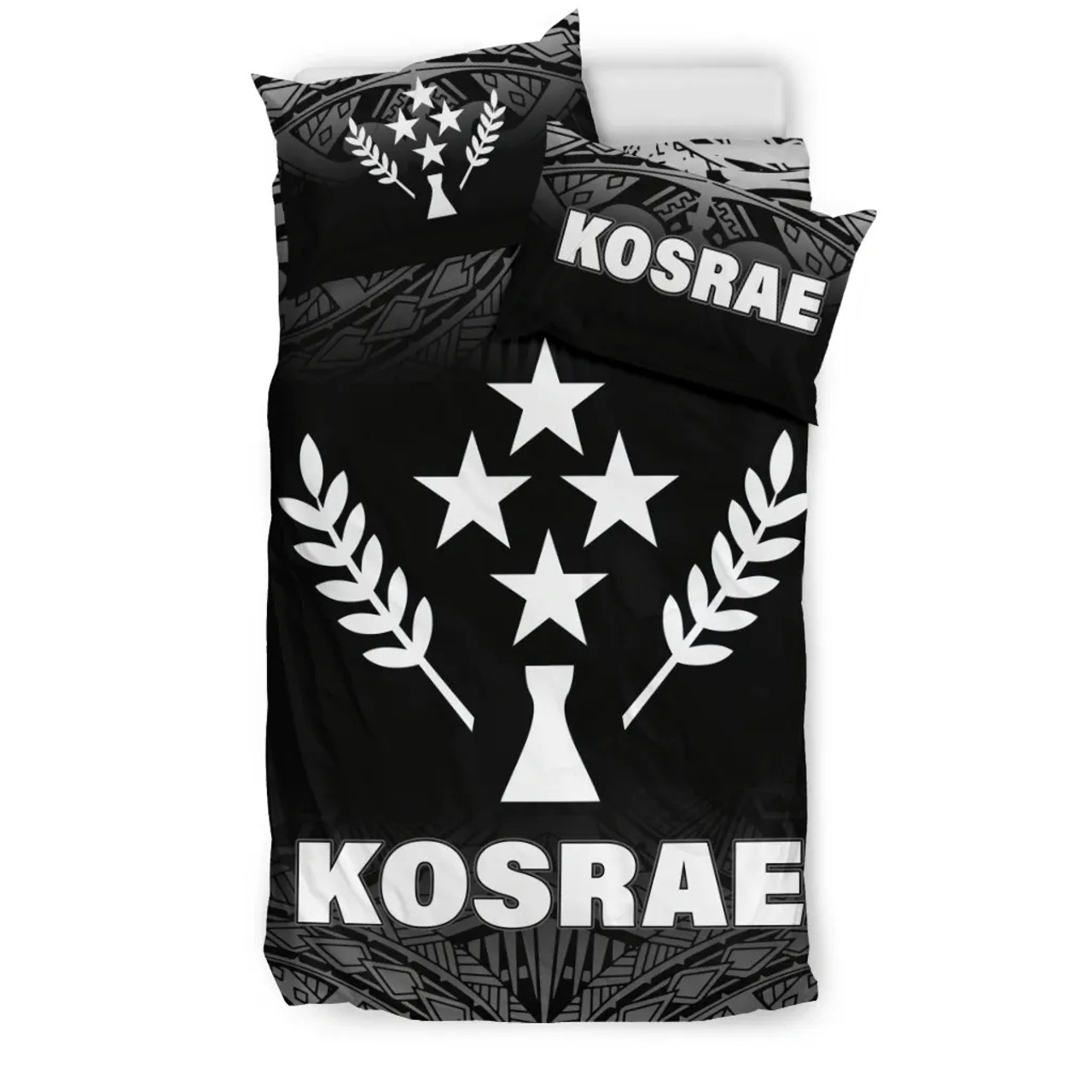 Kosrae Duvet Cover Set - Black Fog Style 3