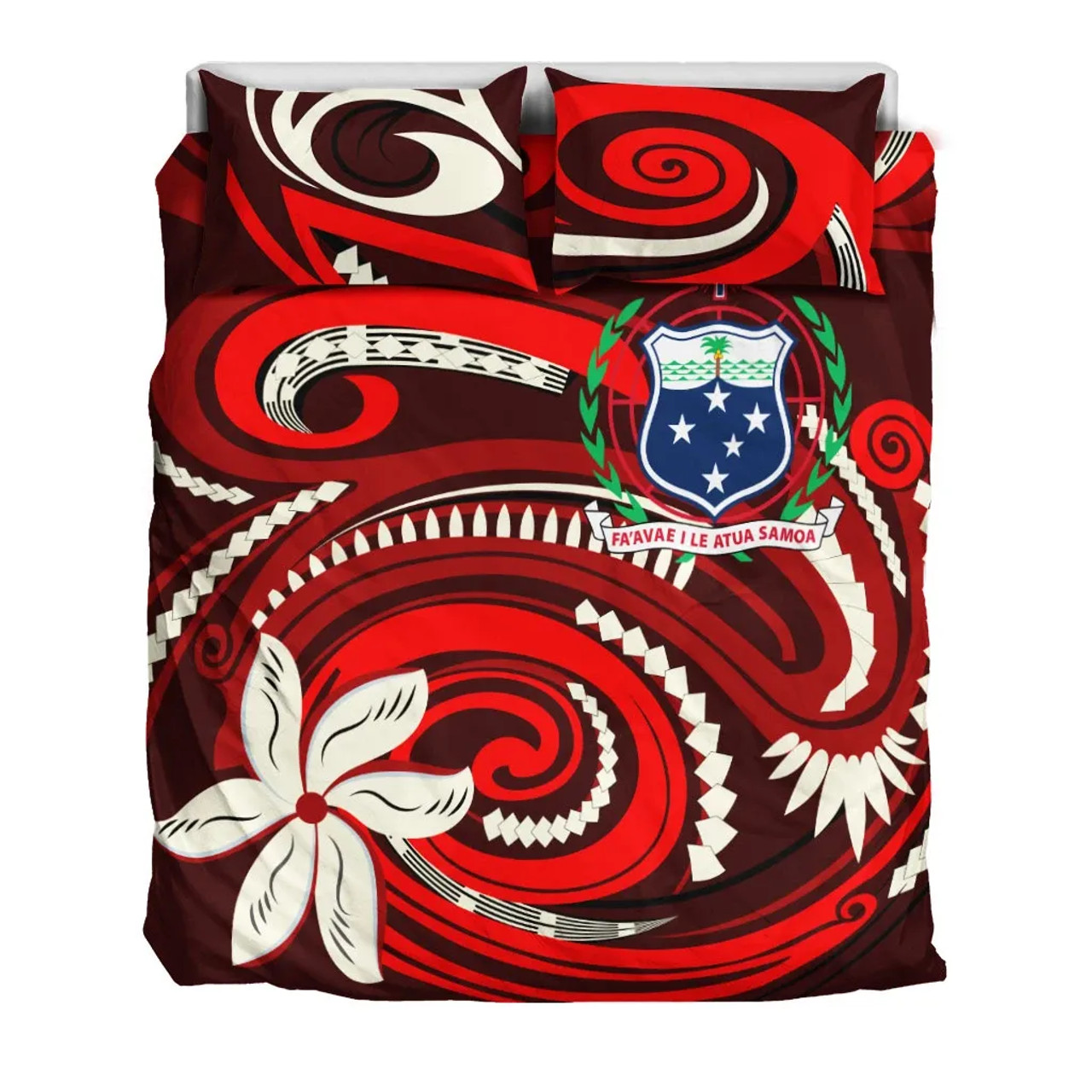 Samoa Bedding Set - Vortex Style Red Color 3