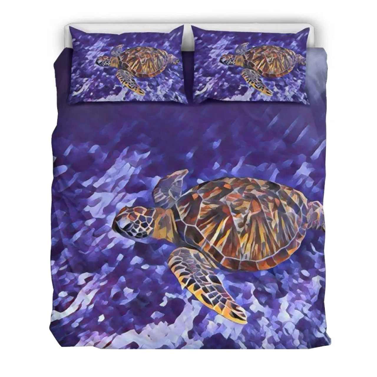 Hawaiian Duvet Cover Set - Hawaii Sea Turtle 02 2