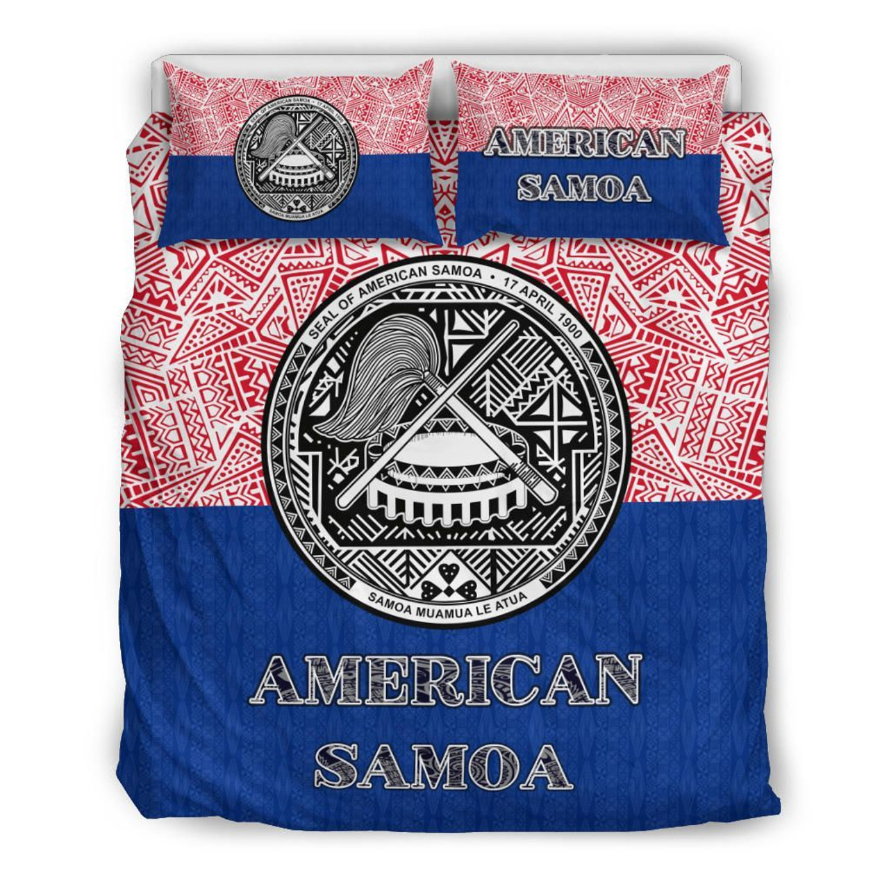 American Samoa Duvet Cover Set - Flag Coat Of Arms Style 1