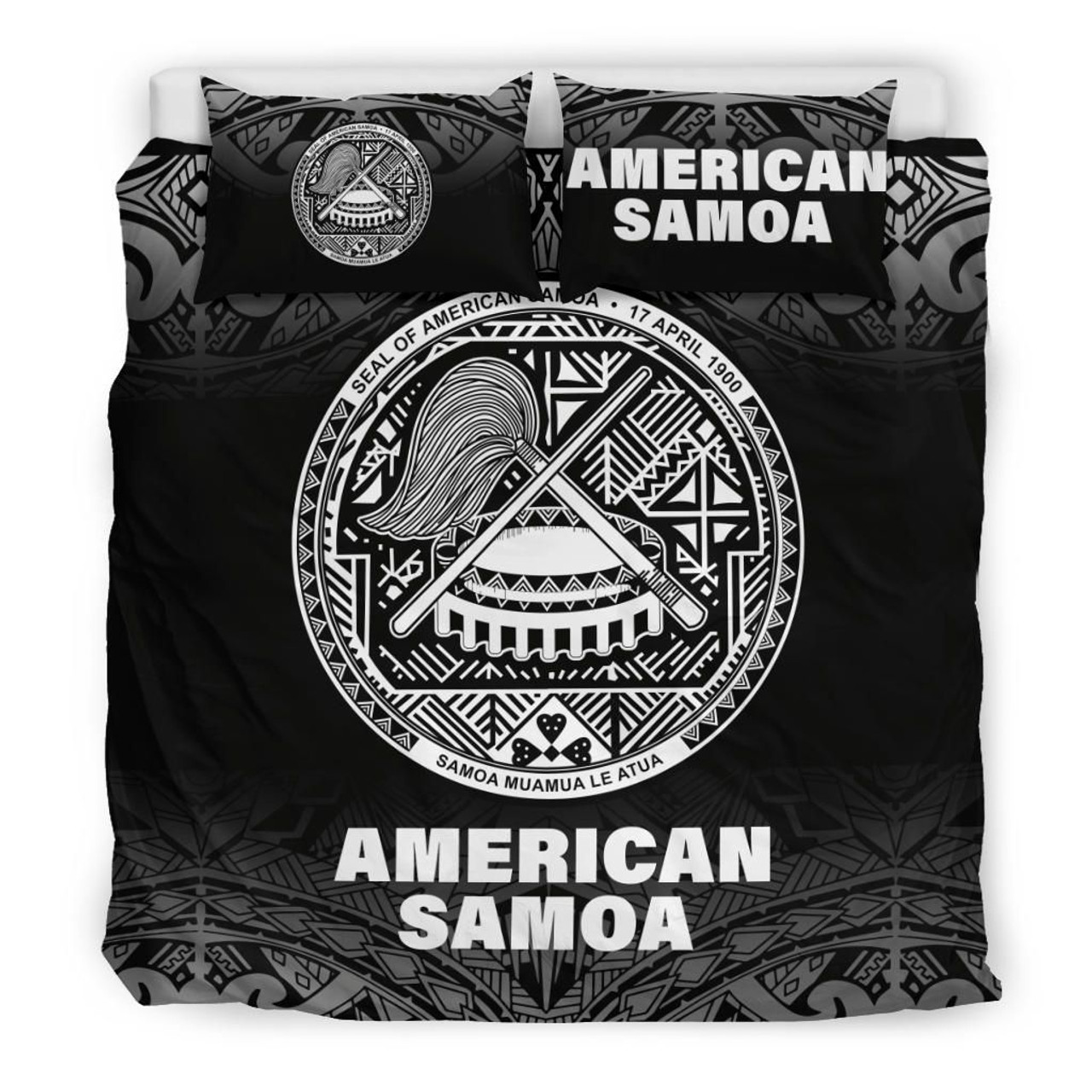 American Samoa Duvet Cover Set - Black Fog Style 1