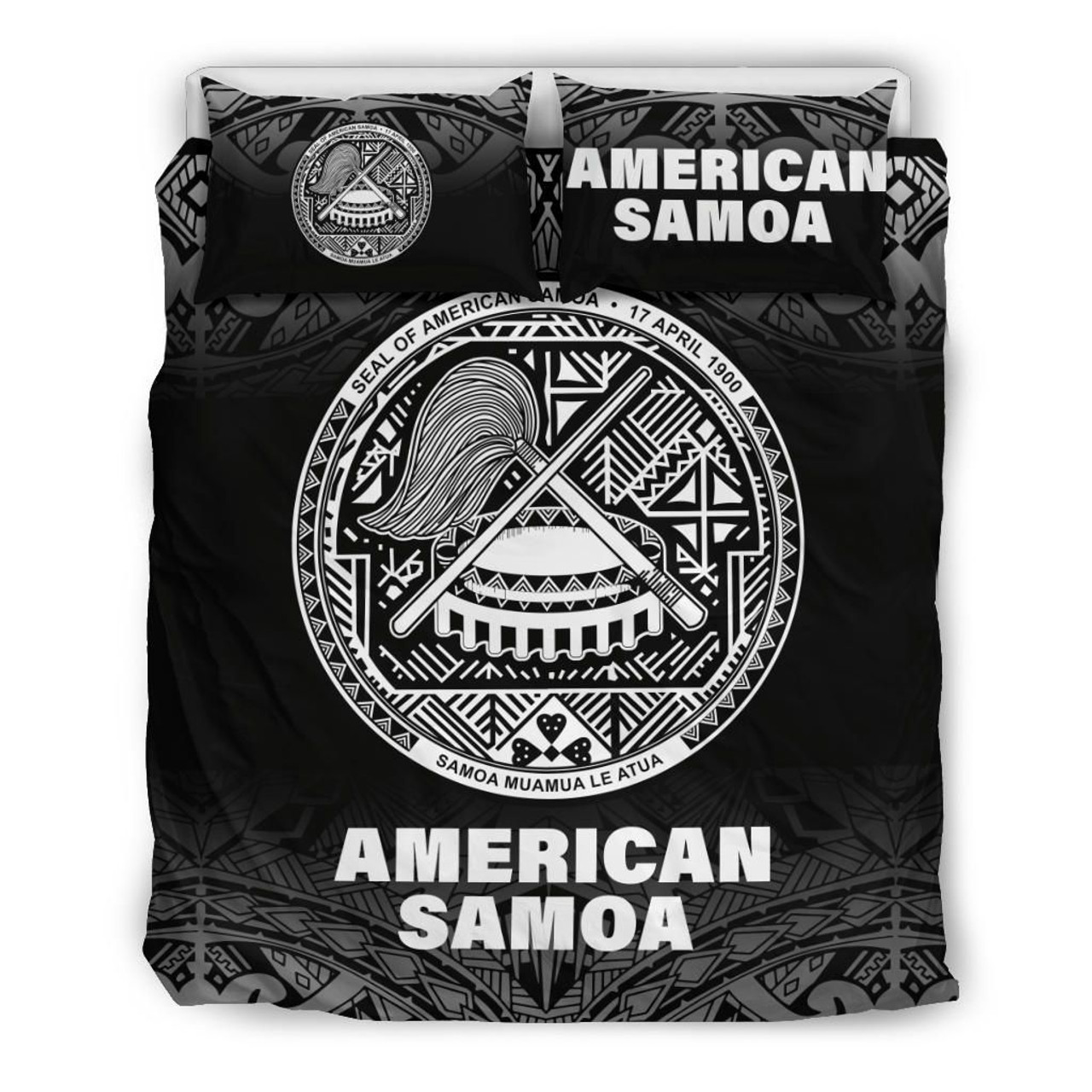 American Samoa Duvet Cover Set - Black Fog Style 2