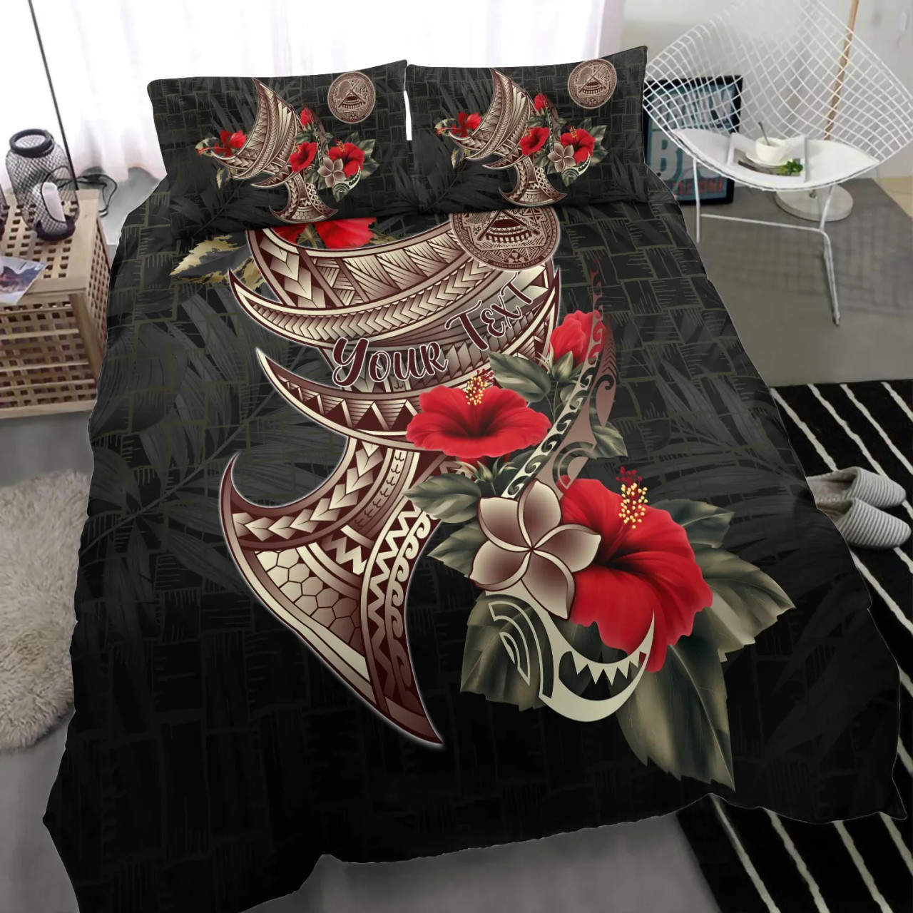 American Samoa Custom Personalised Bedding Set - Polynesian Tribal Vintage Style 3