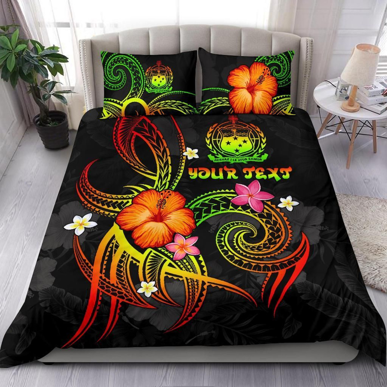 Polynesian Hawaii Personalised Bedding Set - Legend Of Samoa (Reggae) 1