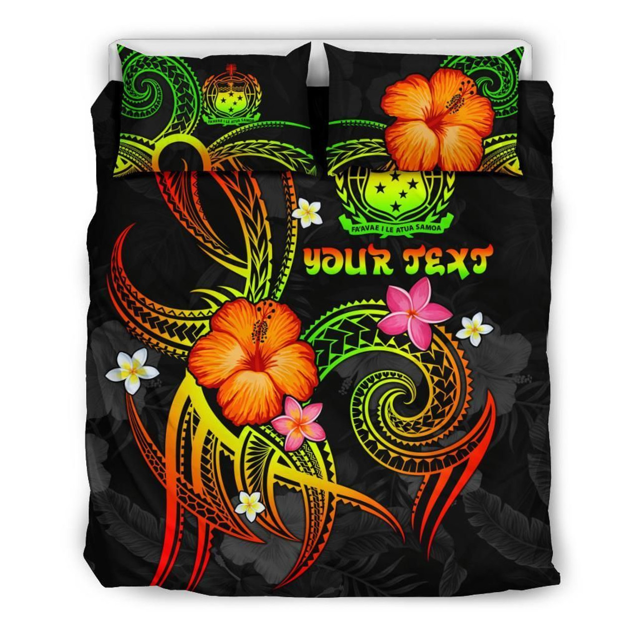 Polynesian Hawaii Personalised Bedding Set - Legend Of Samoa (Reggae) 3