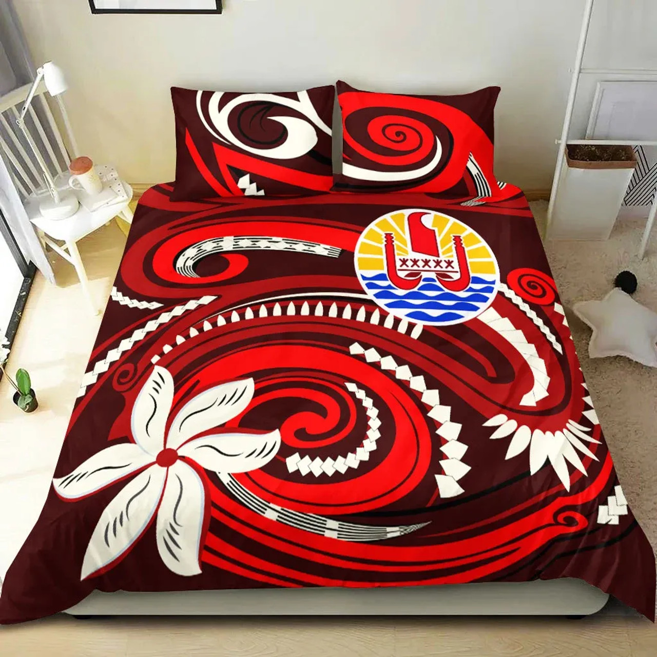 Hawaii Personalised Bedding Set - Kanaka Maoli With Polynesian Pattern In Heartbeat Style (Reggae) 5