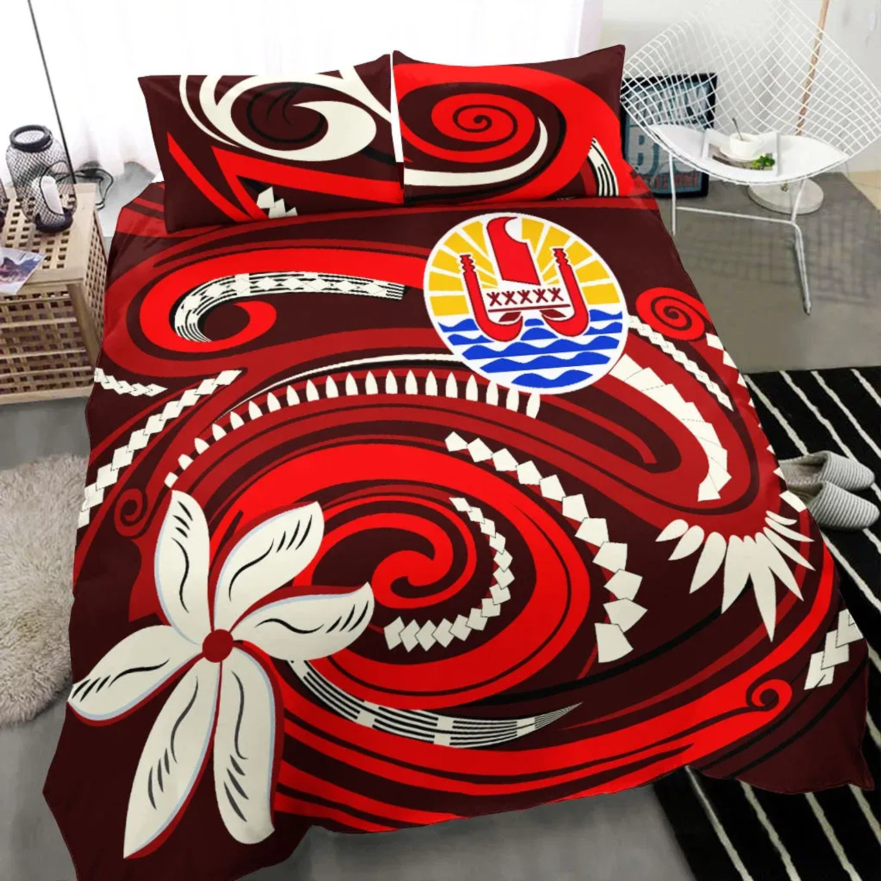 Hawaii Personalised Bedding Set - Kanaka Maoli With Polynesian Pattern In Heartbeat Style (Reggae) 6