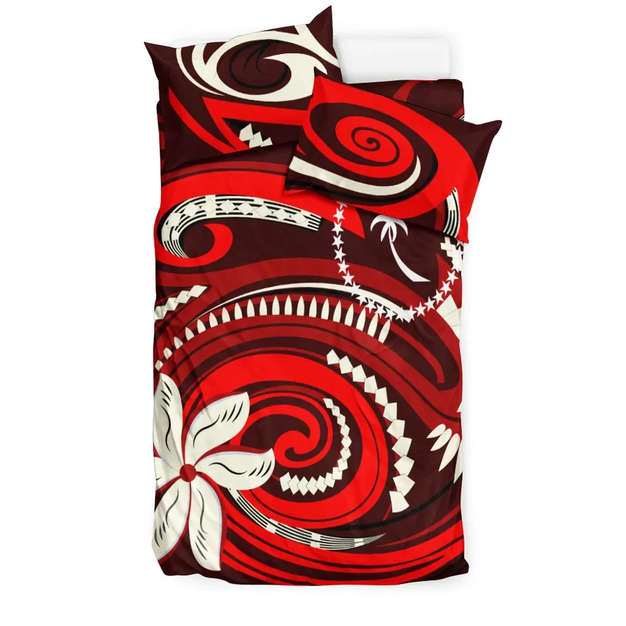 Chuuk Bedding Set - Vortex Style Red Color 2