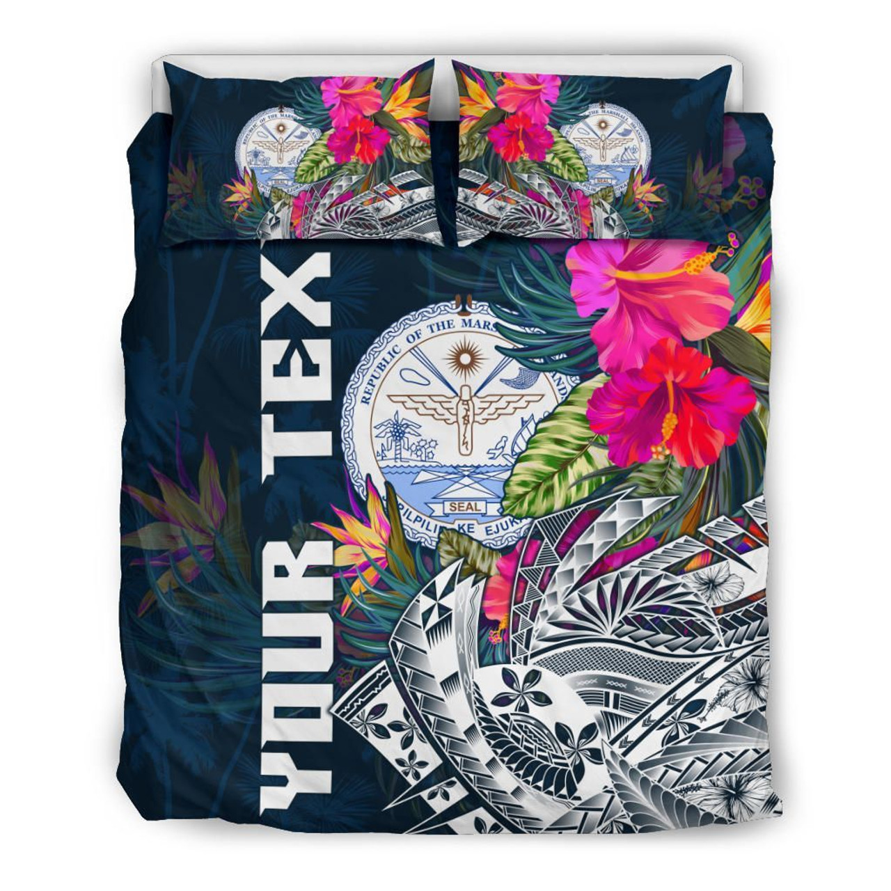 Marshall Islands Custom Personalised Bedding Set - Summer Vibes 3
