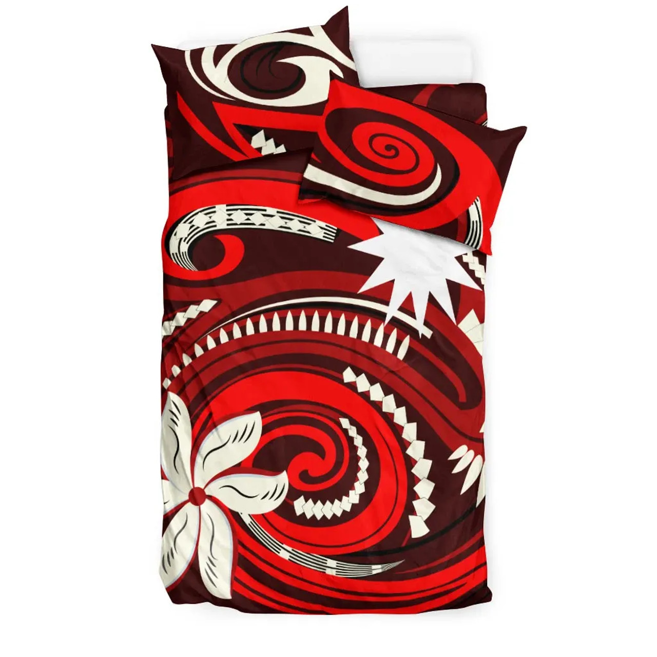 Nauru Bedding Set - Vortex Style Red Color 2