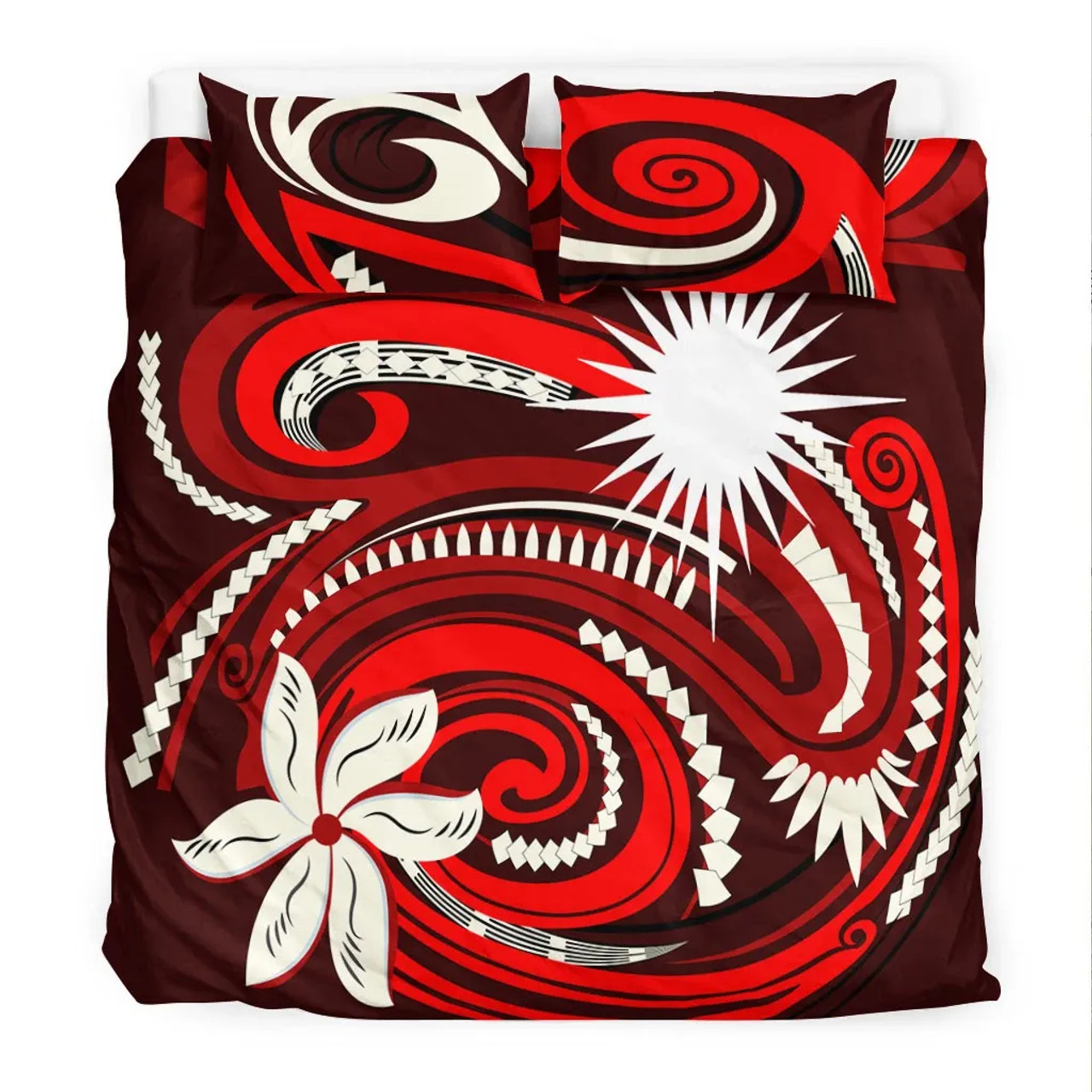 Hawaii Kanaka Maoli Personalised Bedding Set - Polynesian Hook And Hibiscus4