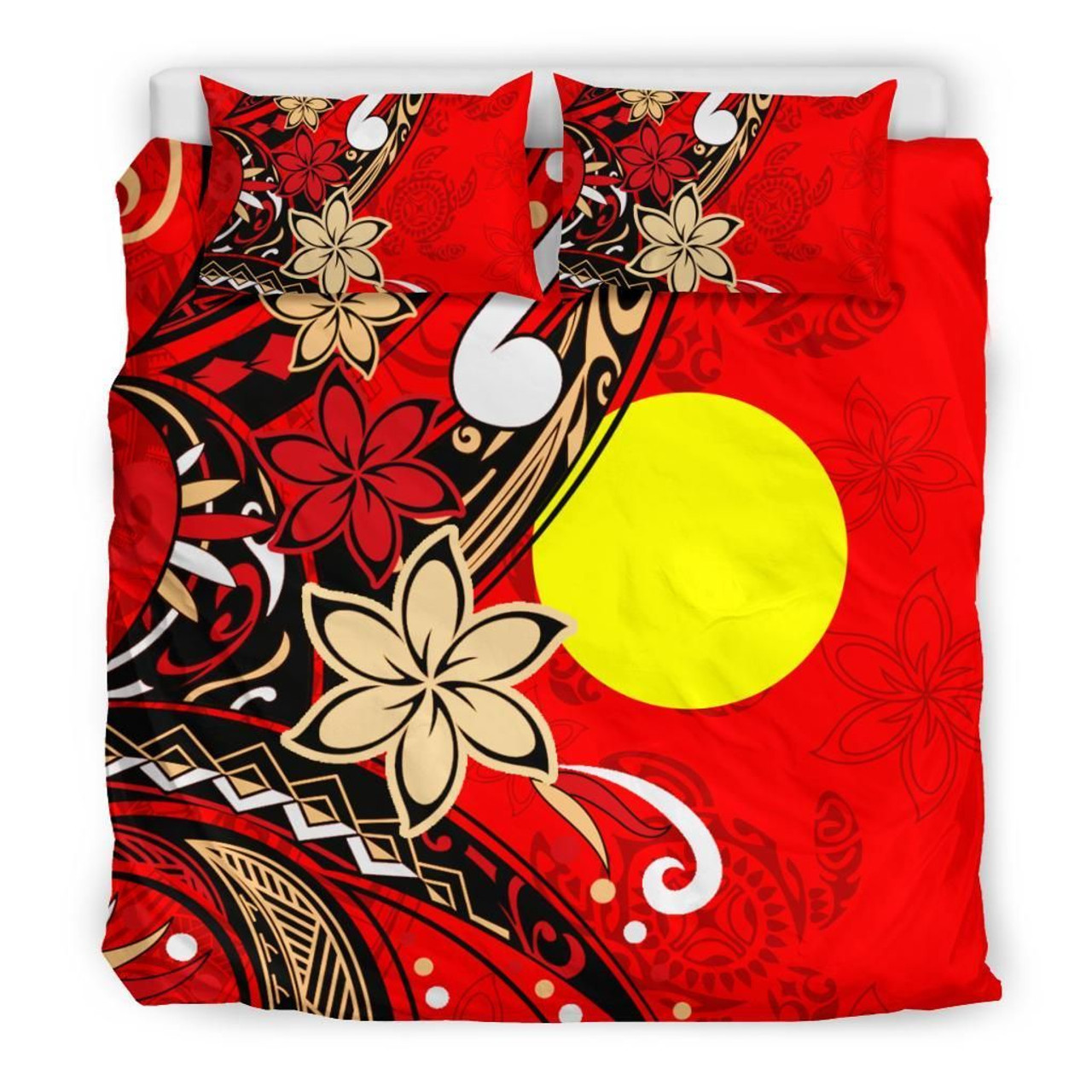 Vanuatu Bedding Set - Tribal Flower Special Pattern Red Color4