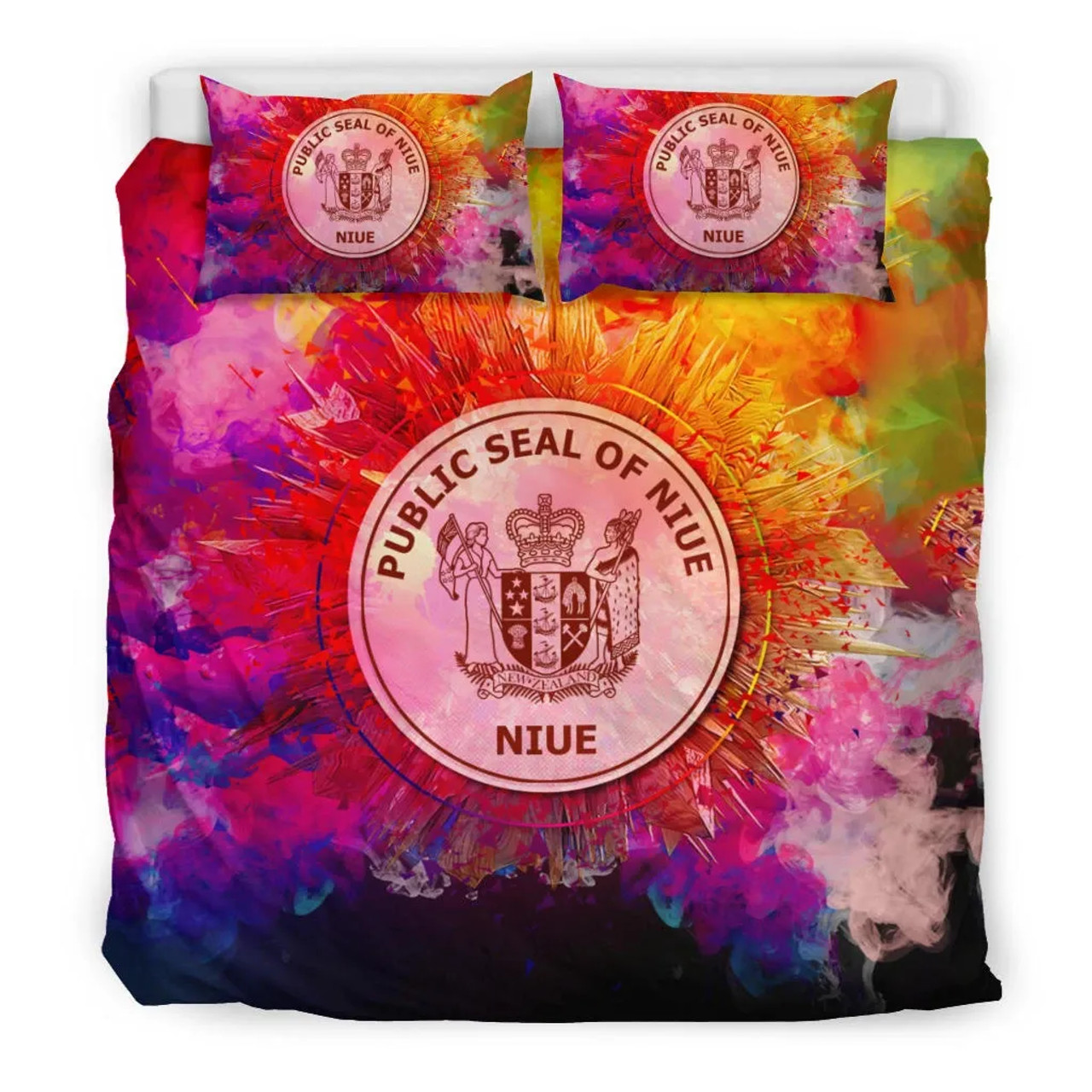 Polynesian Bedding Set Niue Duvet Cover Set Bright Style 1