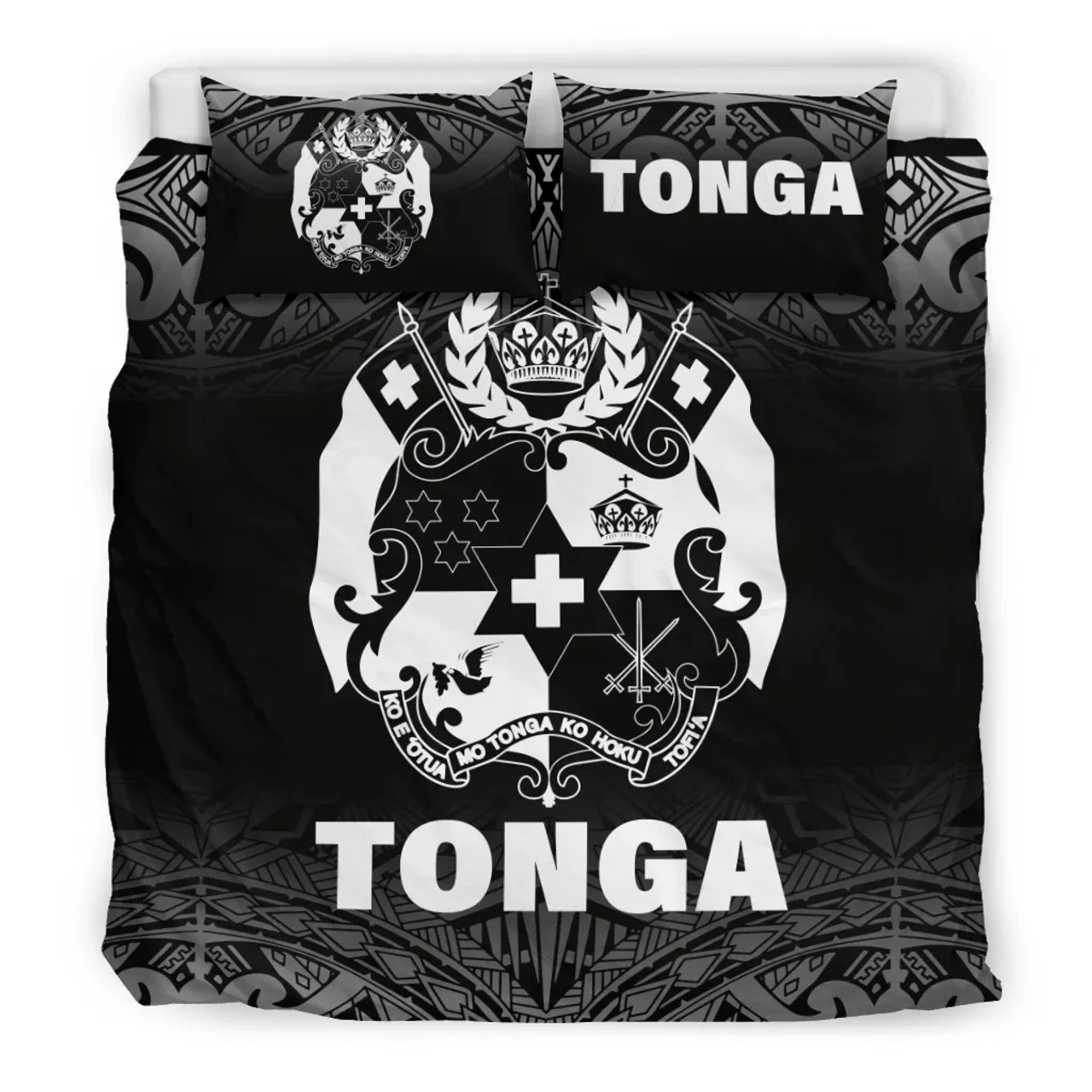 Tonga Duvet Cover Set - Black Fog Style 1