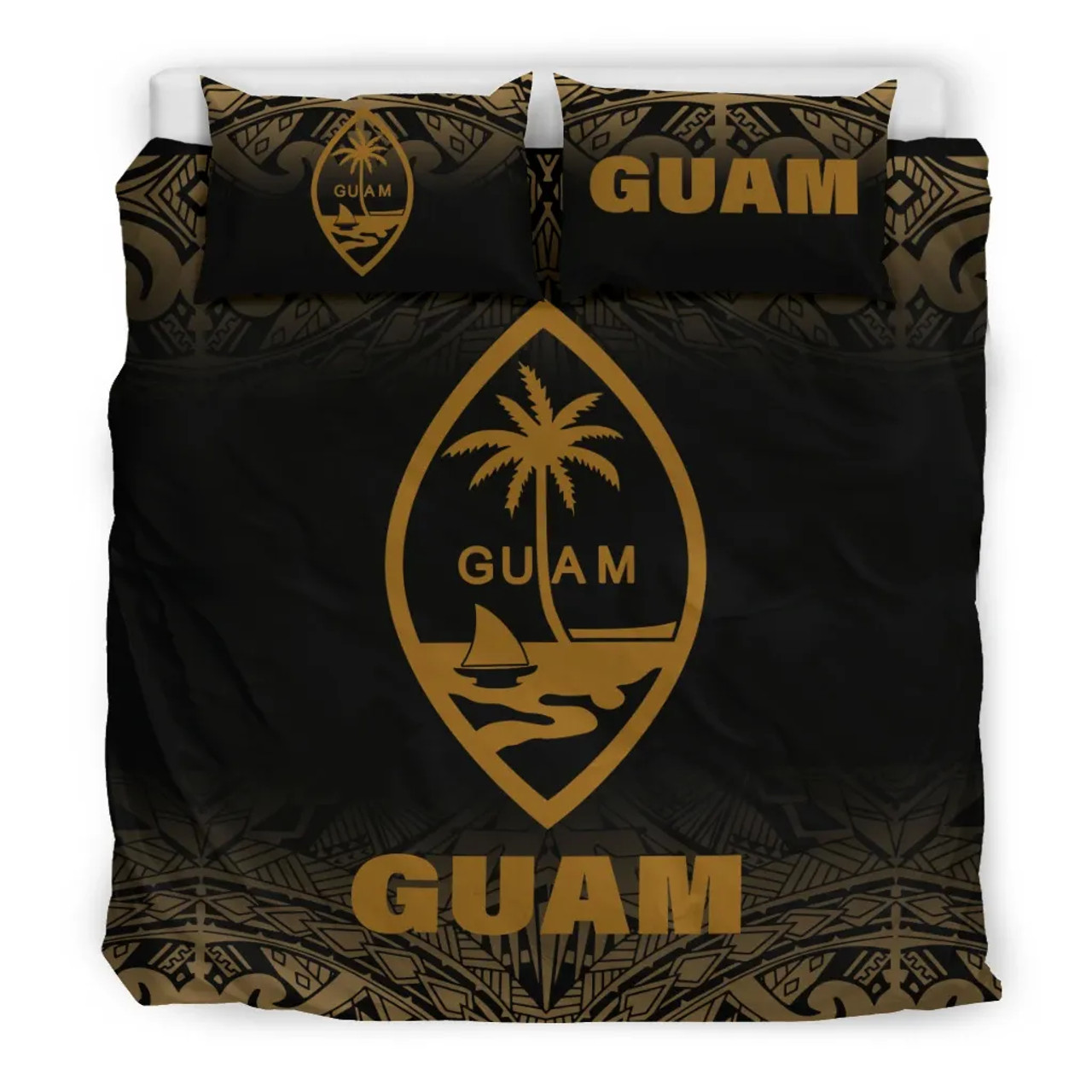 Guam Duvet Cover Set - Gold Fog Style 1