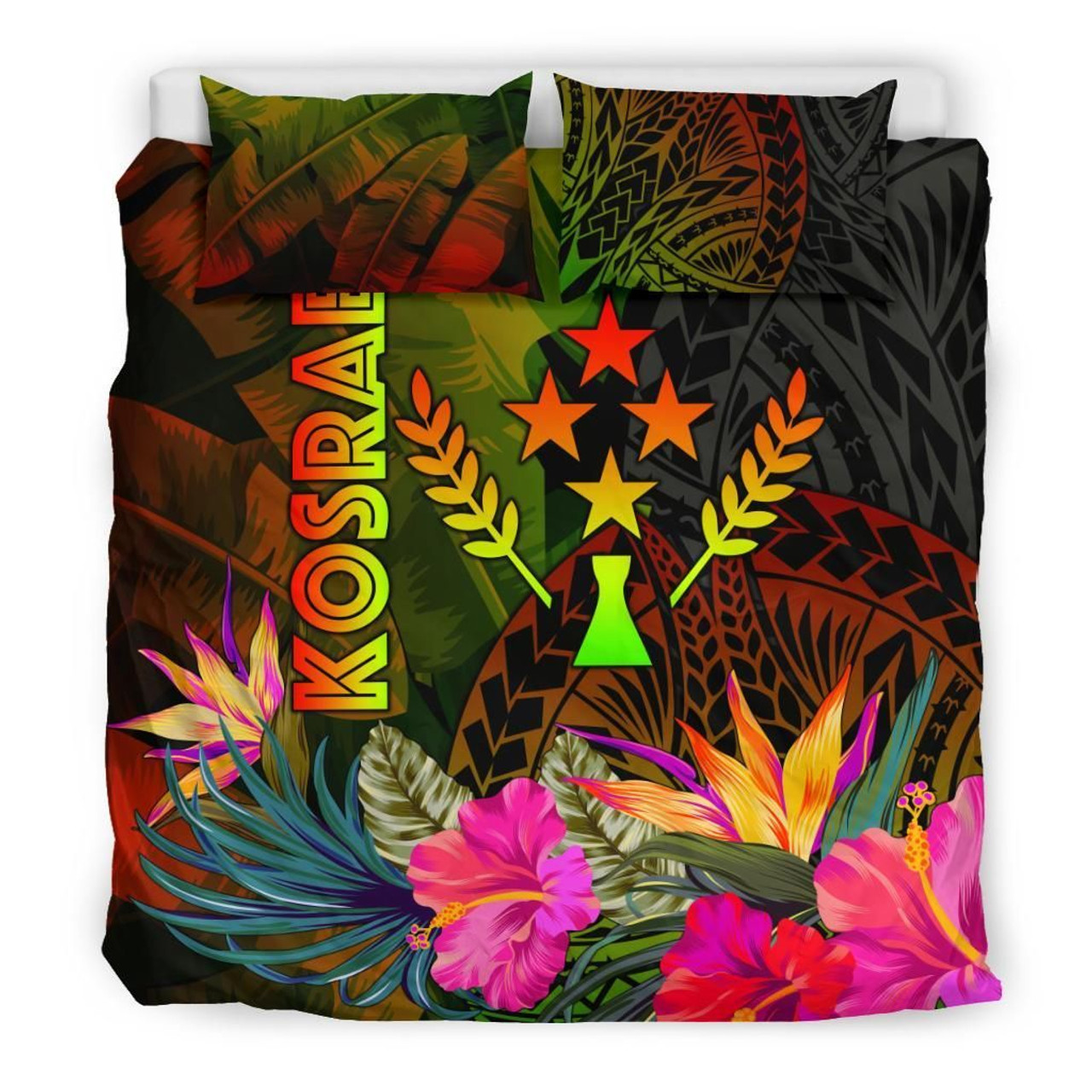 Kosrae Custom Personalized Bedding Set - Classical Coconut Tree 4