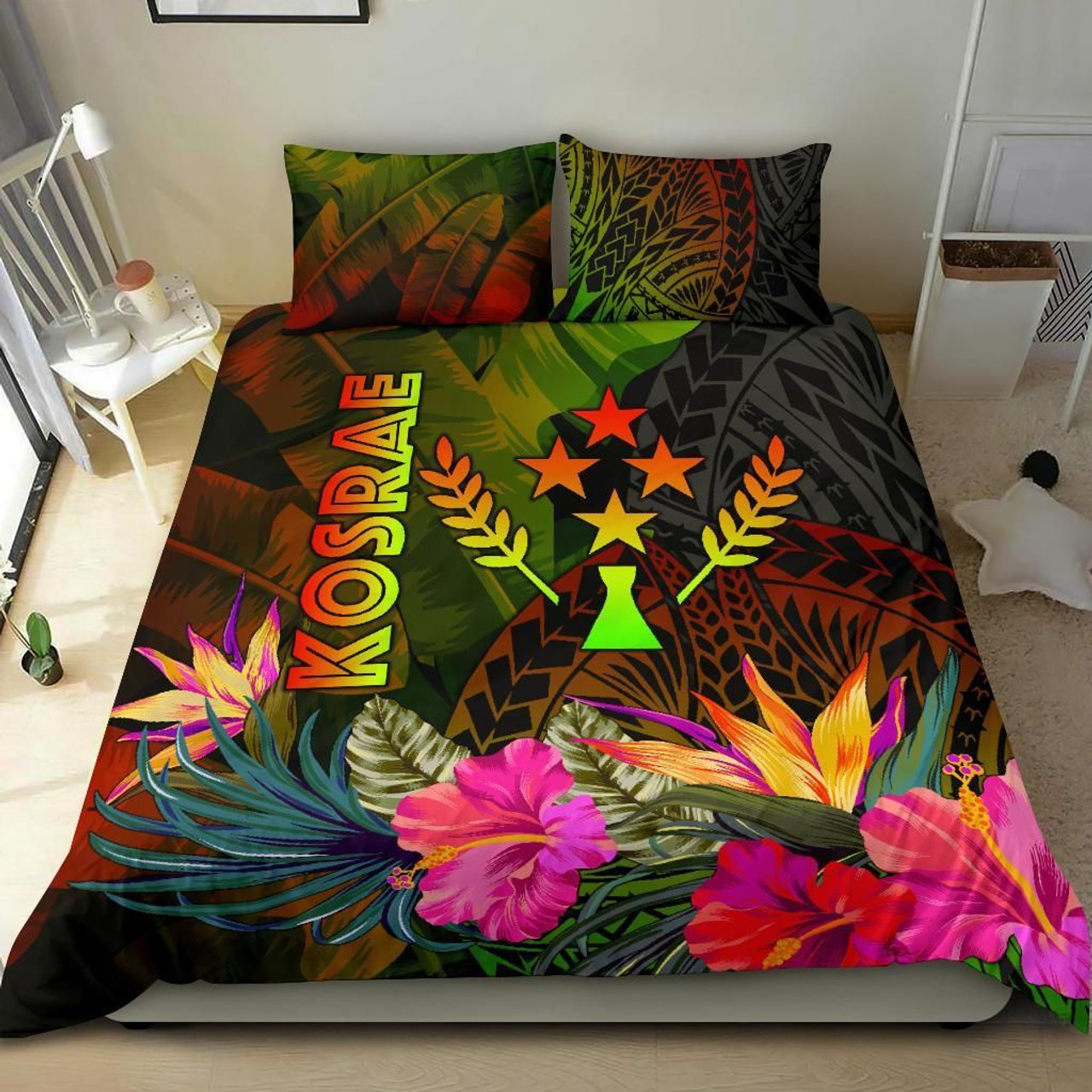 Kosrae Custom Personalized Bedding Set - Classical Coconut Tree 5