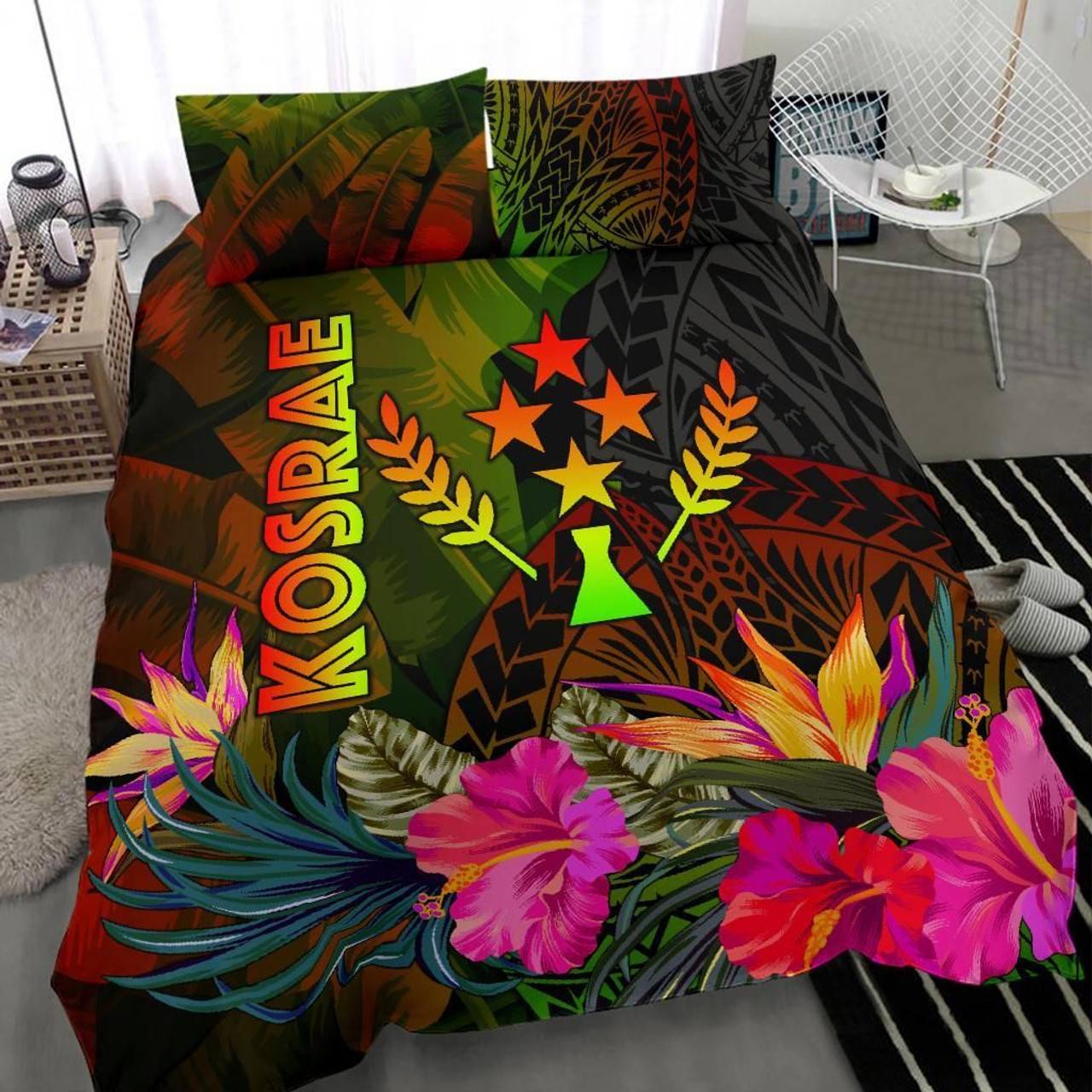 Kosrae Custom Personalized Bedding Set - Classical Coconut Tree 6