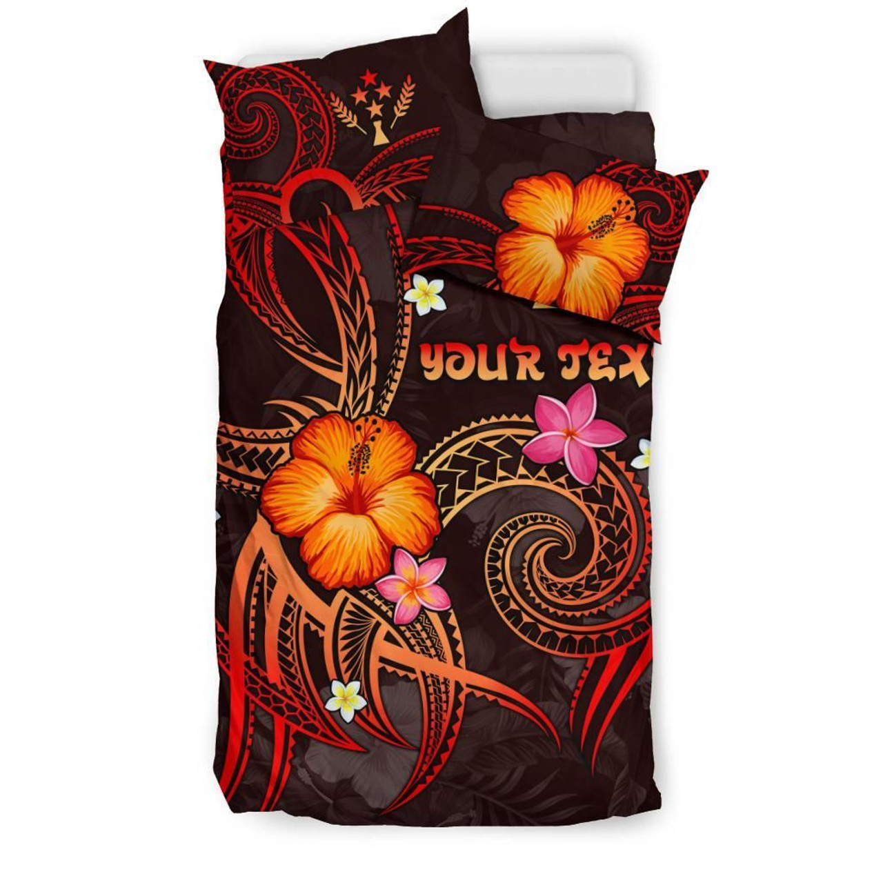 Kosrae Polynesian Personalised Bedding Set - Legend Of Kosrae (Red) 2