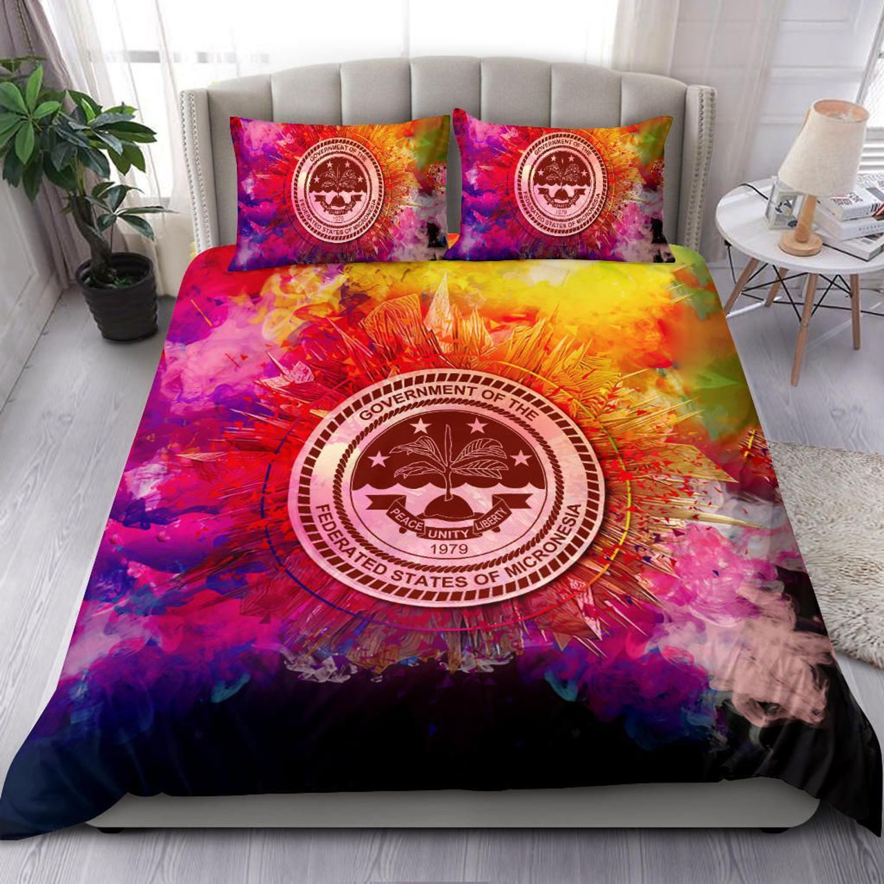 Polynesian Bedding Set - Federated States Of Micronesia Duvet Cover Set Father And Son Red 5