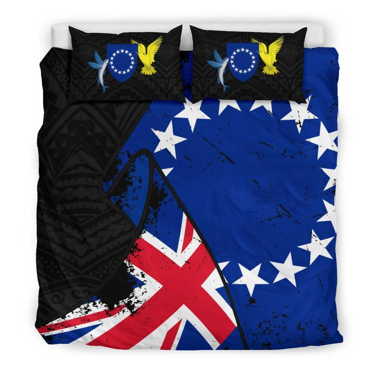 Cook Islands Duvet Cover Set - Special Grunge Flag 1