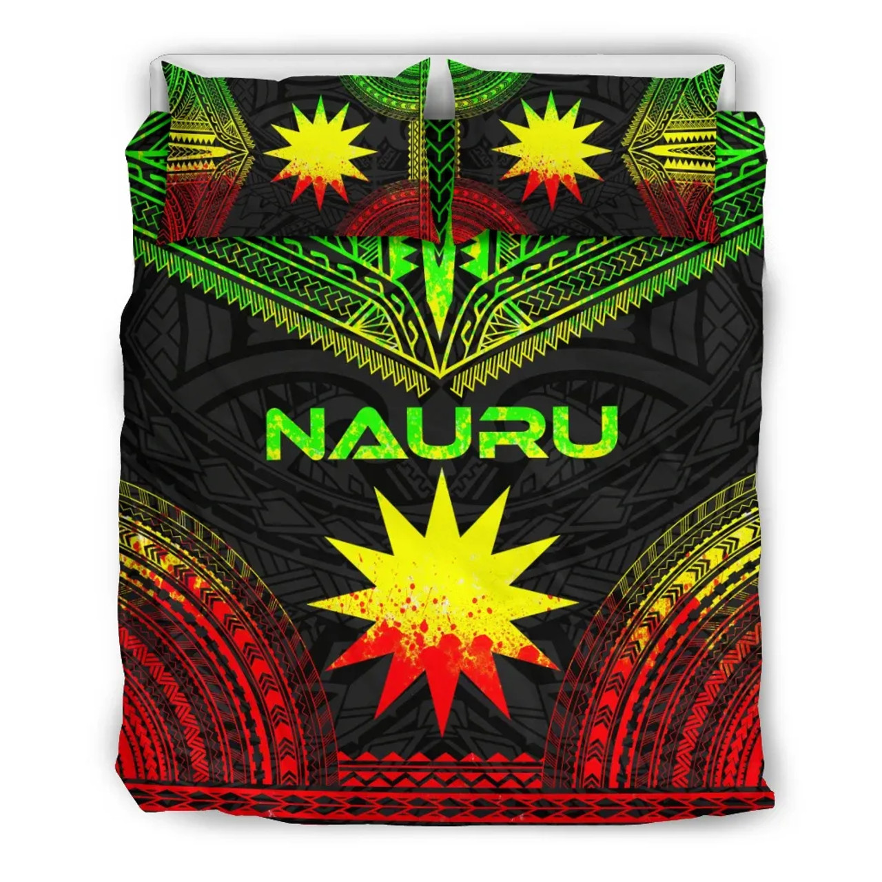 Nauru Polynesian Chief Duvet Cover Set - Reggae Version 1