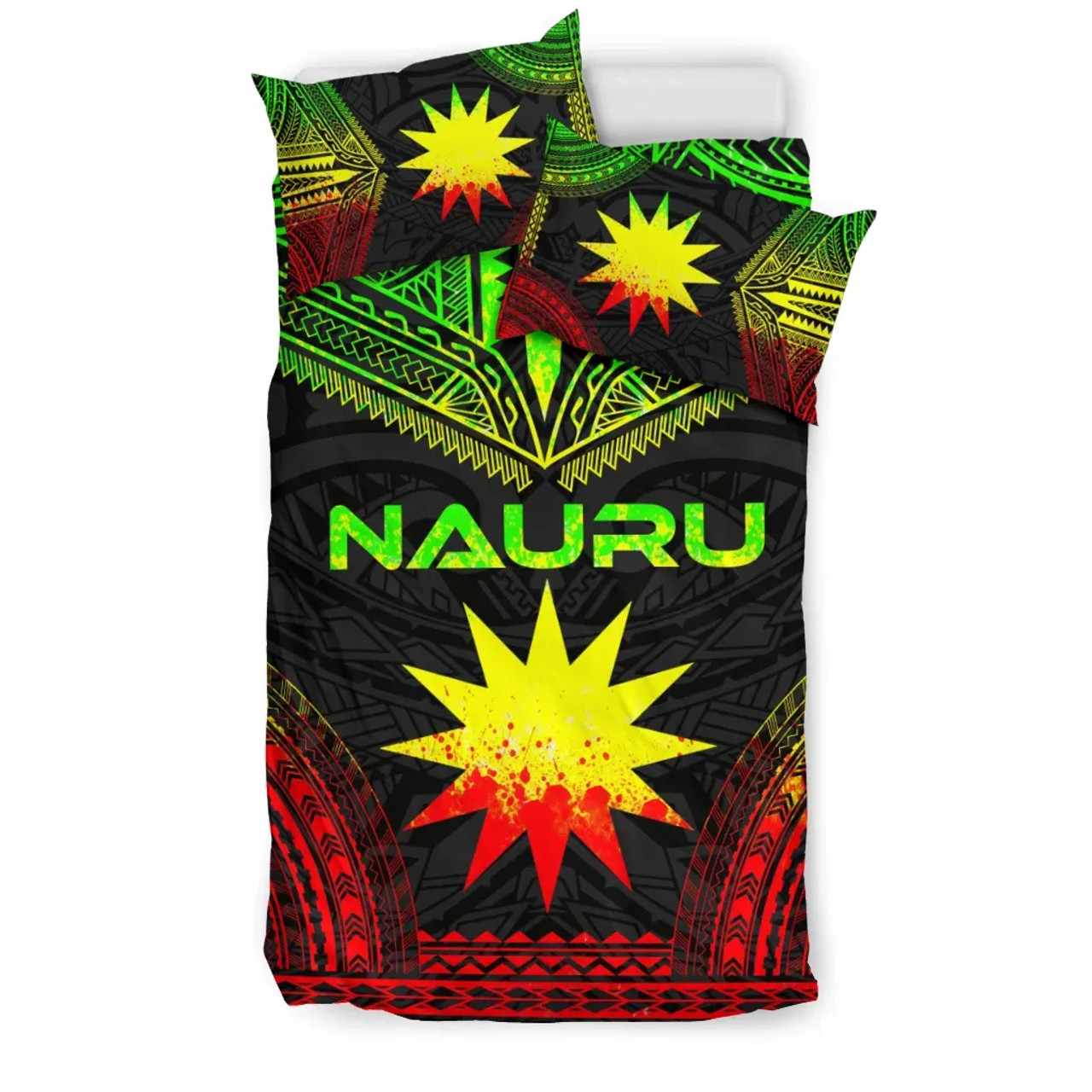 Nauru Polynesian Chief Duvet Cover Set - Reggae Version 2