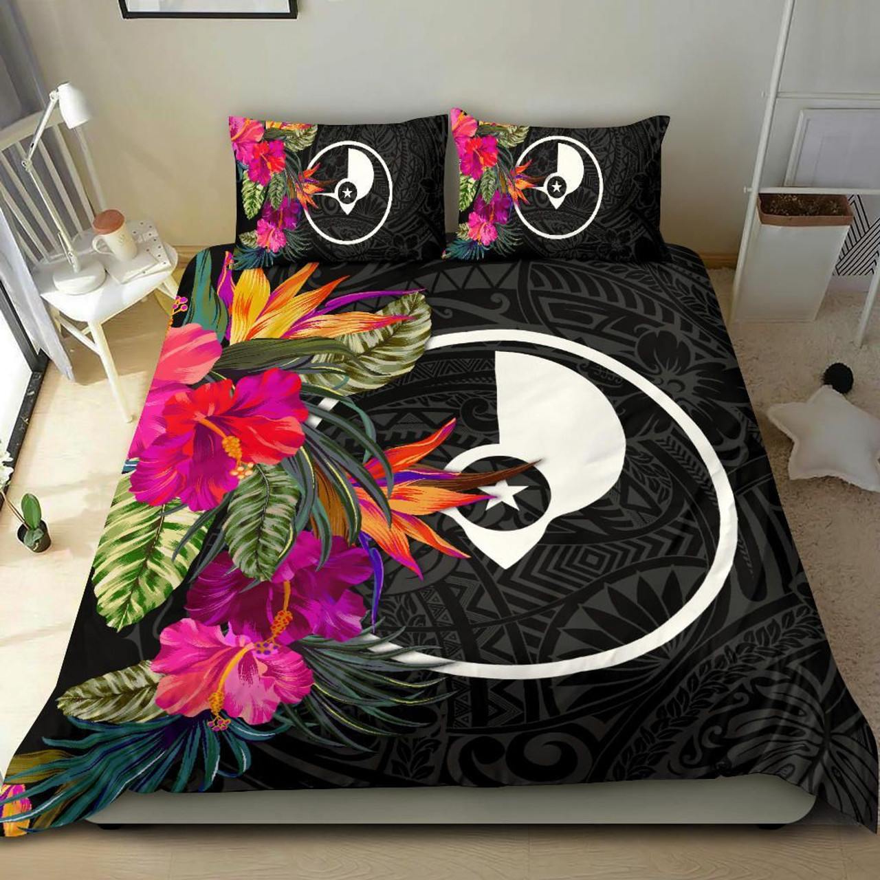 Cook Islands Bedding Set - Turtle Plumeria Banana Leaf 5