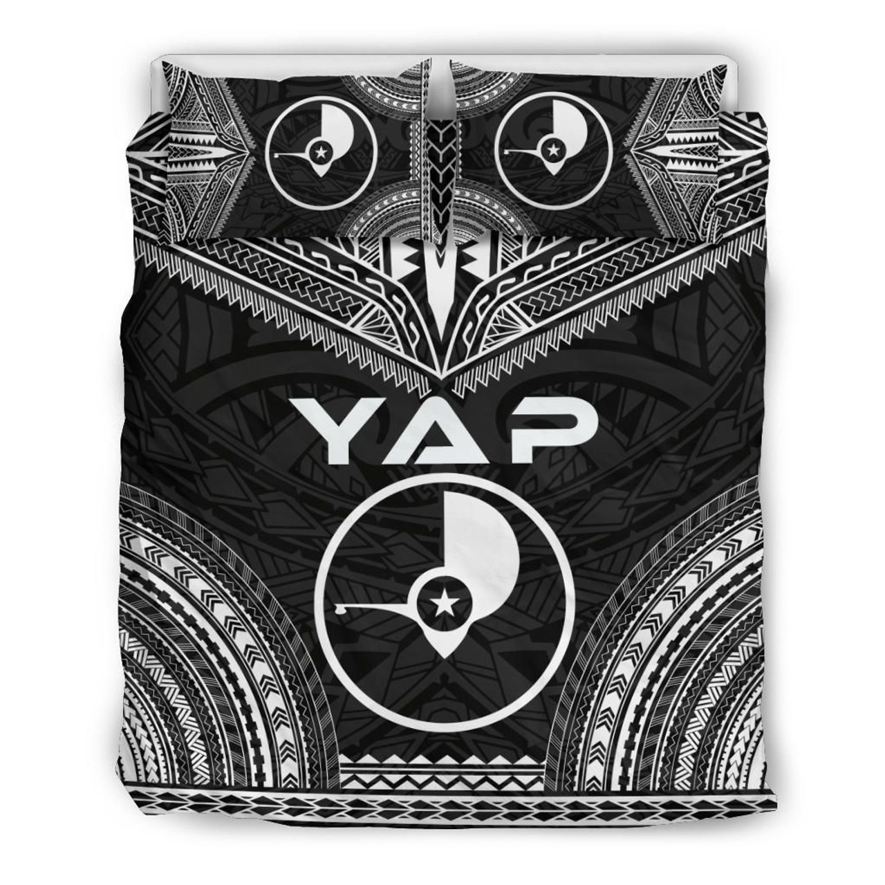 Yap Polynesian Chief Duvet Cover Set - Black Version 1