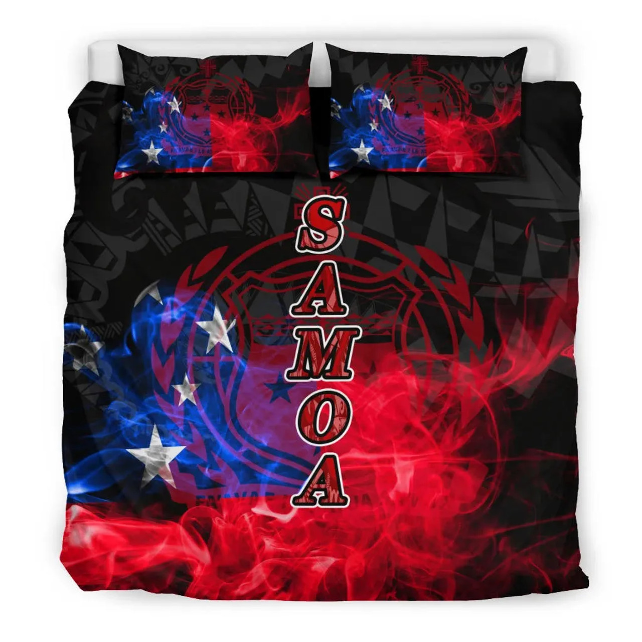 Polynesian Bedding Set - Samoa Duvet Cover Set Smoking Style 2