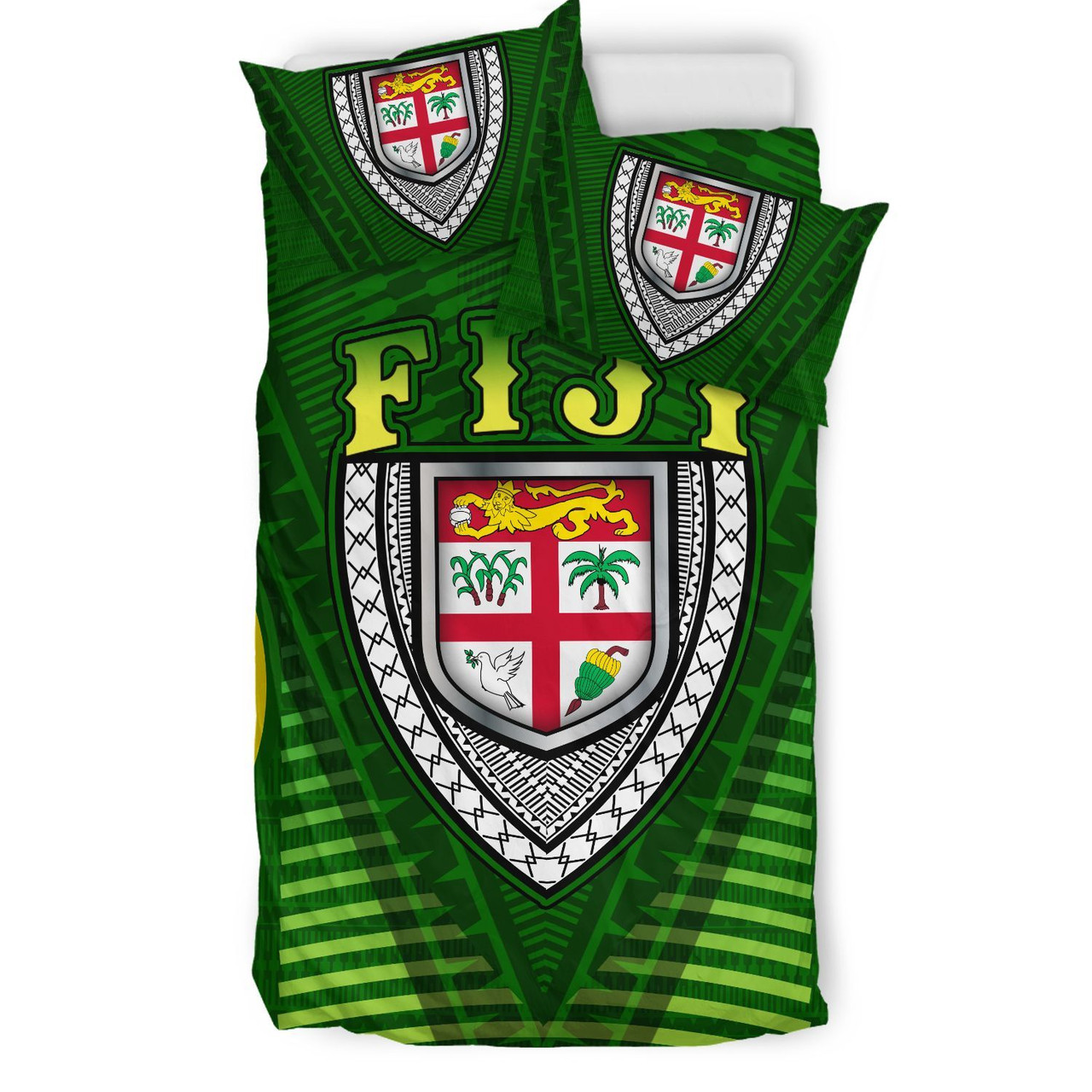 Fiji Melanesia Bedding Set - Fijian Pride Green Version 2