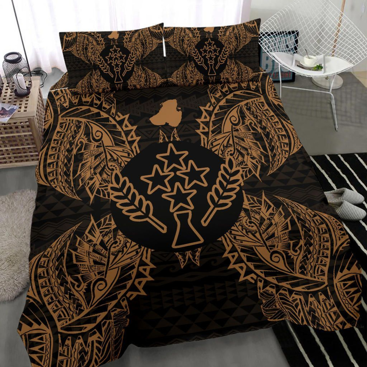 Polynesian Bedding Set - Chuuk Duvet Cover Set Blue Color 6
