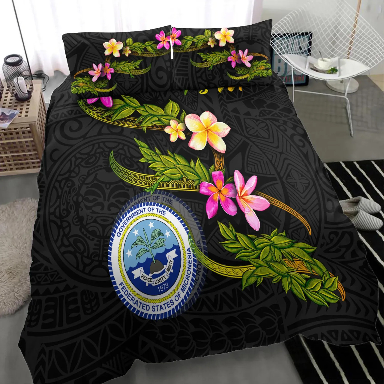 Polynesian Bedding Set - Yap Duvet Cover - Reggae Turtle 6