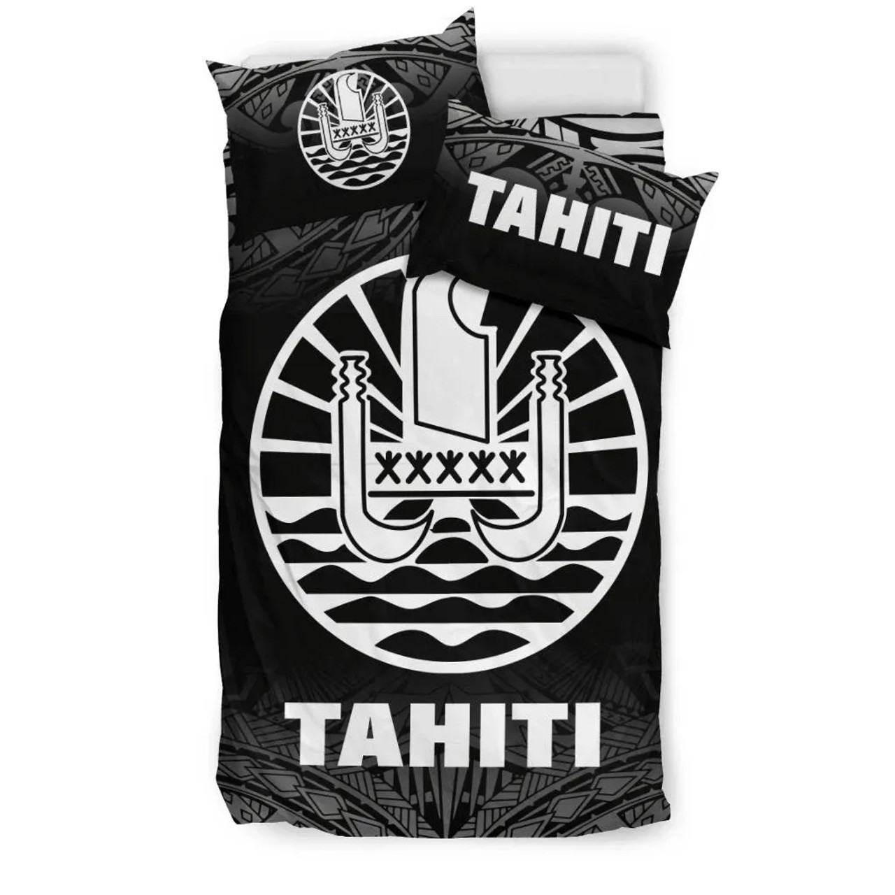 Tahiti Duvet Cover Set - Black Fog Style 3