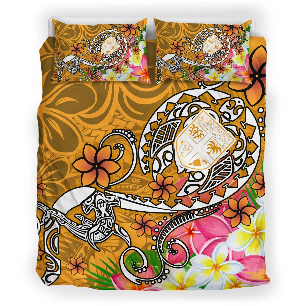 Fiji Bedding Set - Turtle Plumeria (Gold) 2